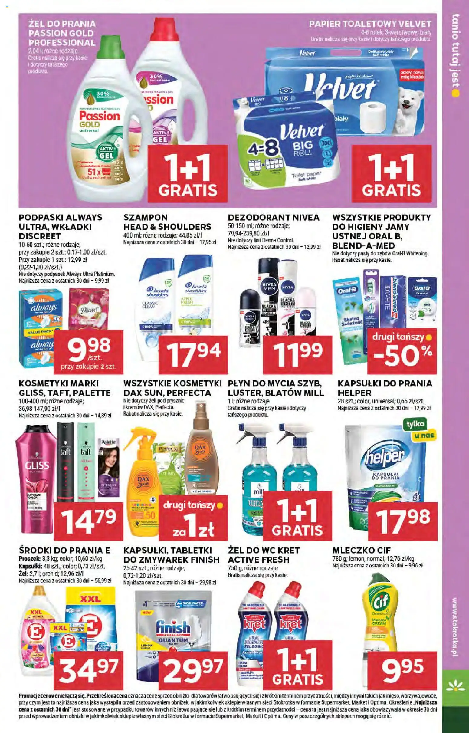 Stokrotka gazetka - Market od 23.04.2026 | Strona: 37 | Produkty: Papier toaletowy, Kosmetyki, Prysznic, Kapsułki do prania