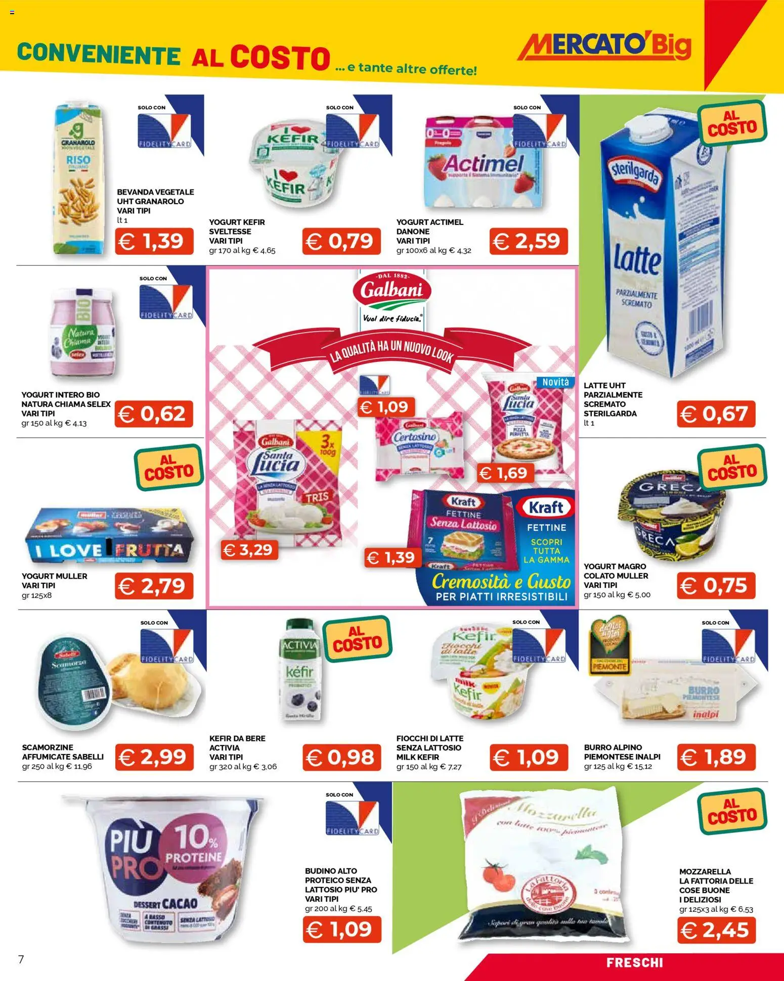 Volantino Mercatò del 09.03.2026 | Pagina: 7 | Prodotti: Fiocchi di latte, Mozzarella, Burro, Cacao