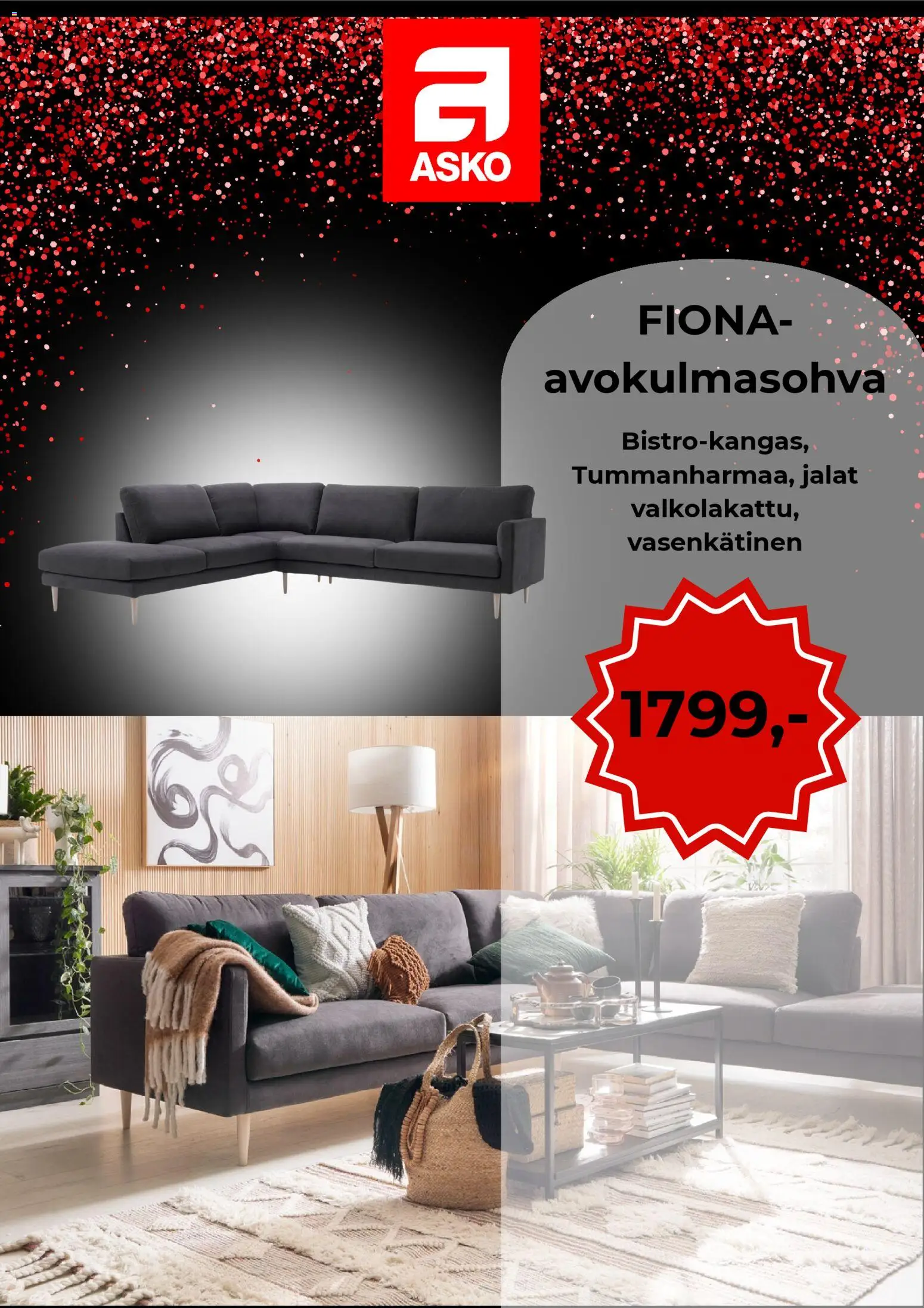 Asko - Black Friday – voimassa 13.11.2025 alkaen | Sivu: 9 | Tuotteet: Avokulmasohva