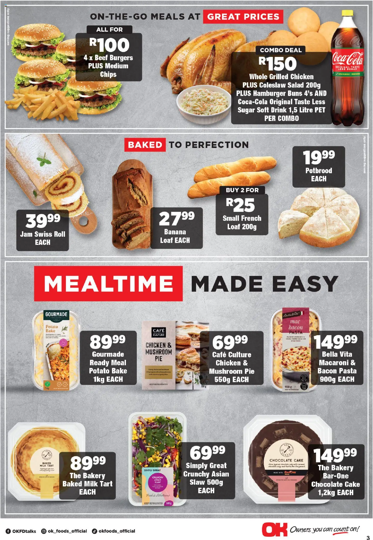 New OK Foods catalogue – valid from 21.01.2026 | Page: 3 | Products: Bakery, Chicken, Beef, Chips