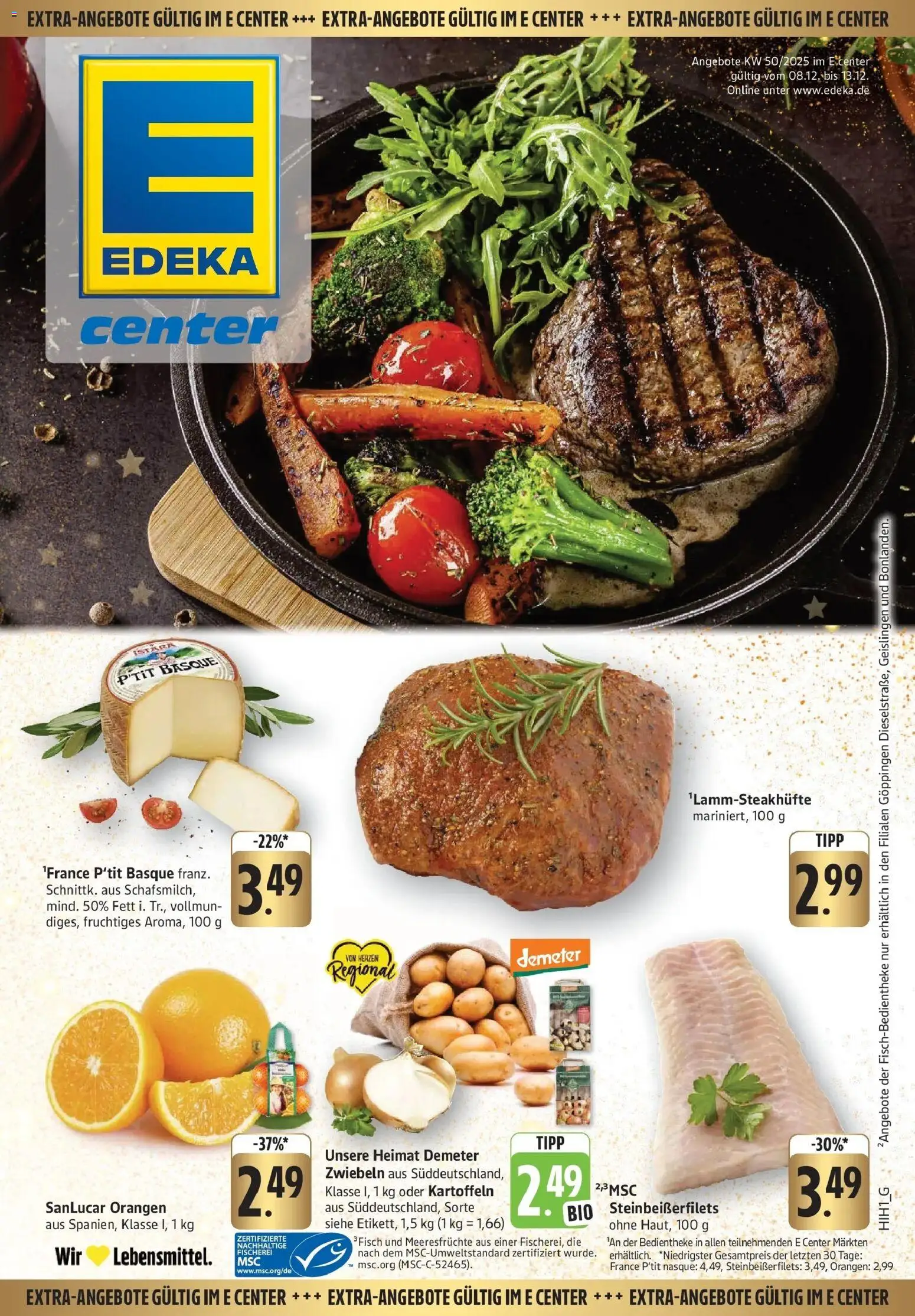 Edeka prospekt Göppingen	 – gültig ab 08.12.2025 | Seite: 31 | Produkte: Kartoffeln, Zwiebeln, Meeresfrüchte, Steak