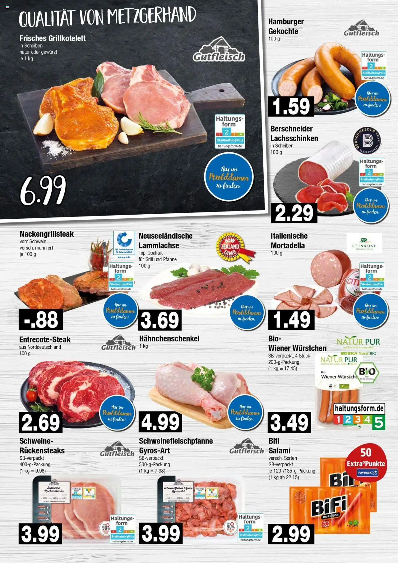 Edeka prospekt Hamburg	 - gültig ab dem 29.06.2025 | Seite: 2 | Produkte: Hahnchenschenkel, Bifi, Salami, Steak