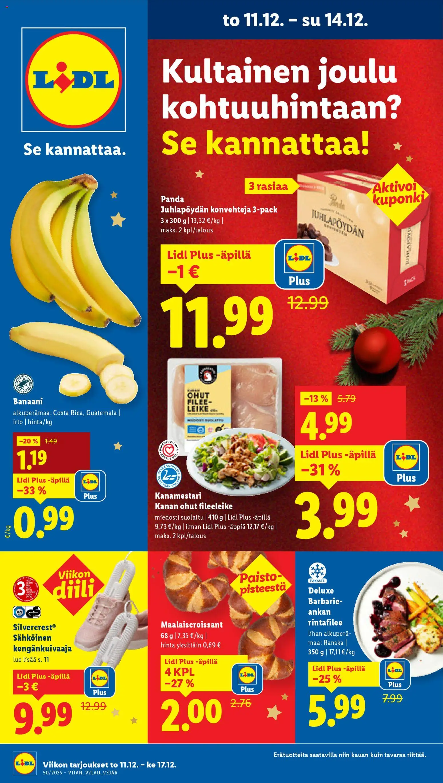 Lidl tarjoukset - Rovaniemi – voimassa 11.12.2025 alkaen | Sivu: 1