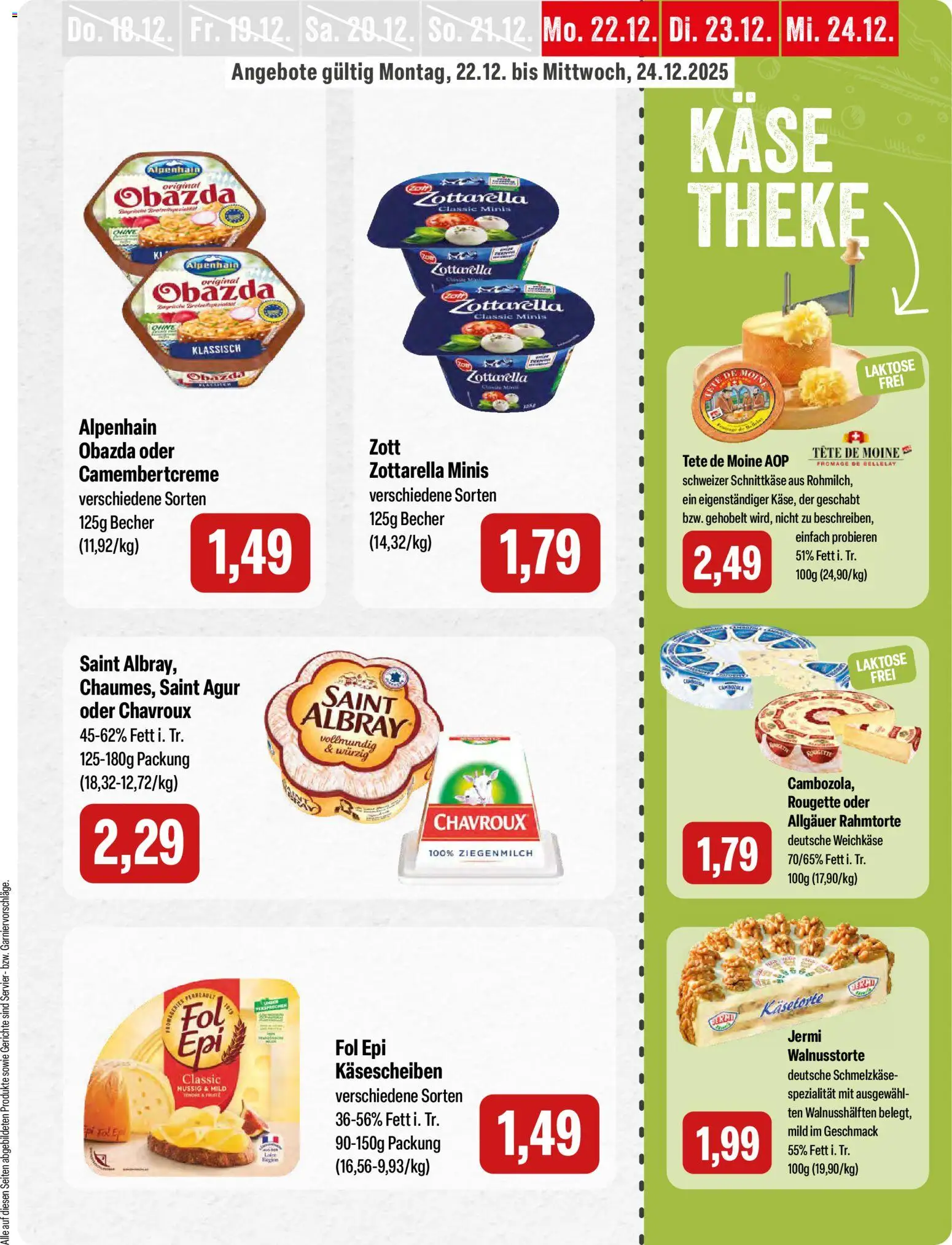 Feneberg Angebote – gültig ab 18.12.2025 | Seite: 23 | Produkte: Käse, Theke