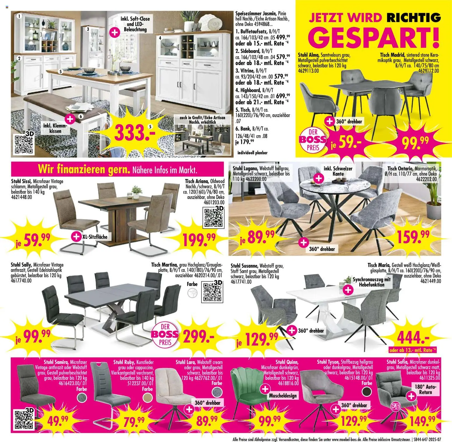 SB Möbel Boss Prospekt - Neubrandenburg	  – gültig ab 25.10.2025 | Seite: 7 | Produkte: Kissen, Tisch, Stuhl