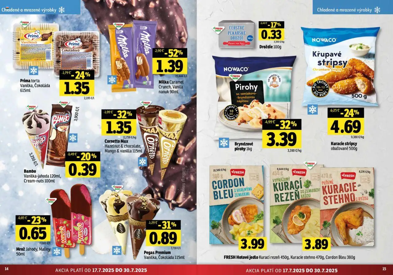 Fresh stredné a západné Slovensko │ platný od 17.07.2025 | Strana: 8 | Produkty: Nanuk, Torta, Čokoláda, Maliny