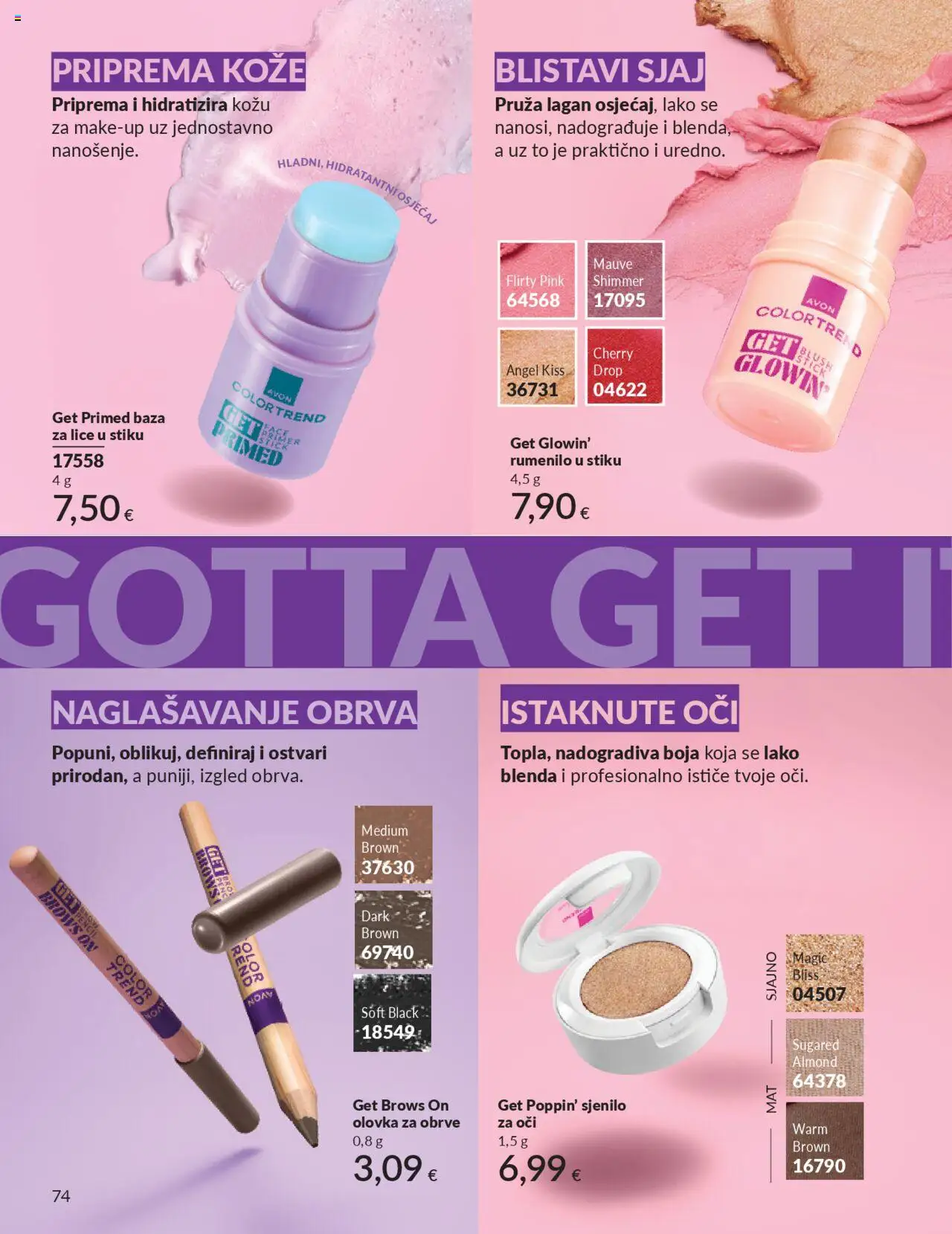 Avon katalog | vrijedi od 30.09.2025 | Stranica: 74 | Proizvodi: Primer, Rumenilo, Olovka za obrve