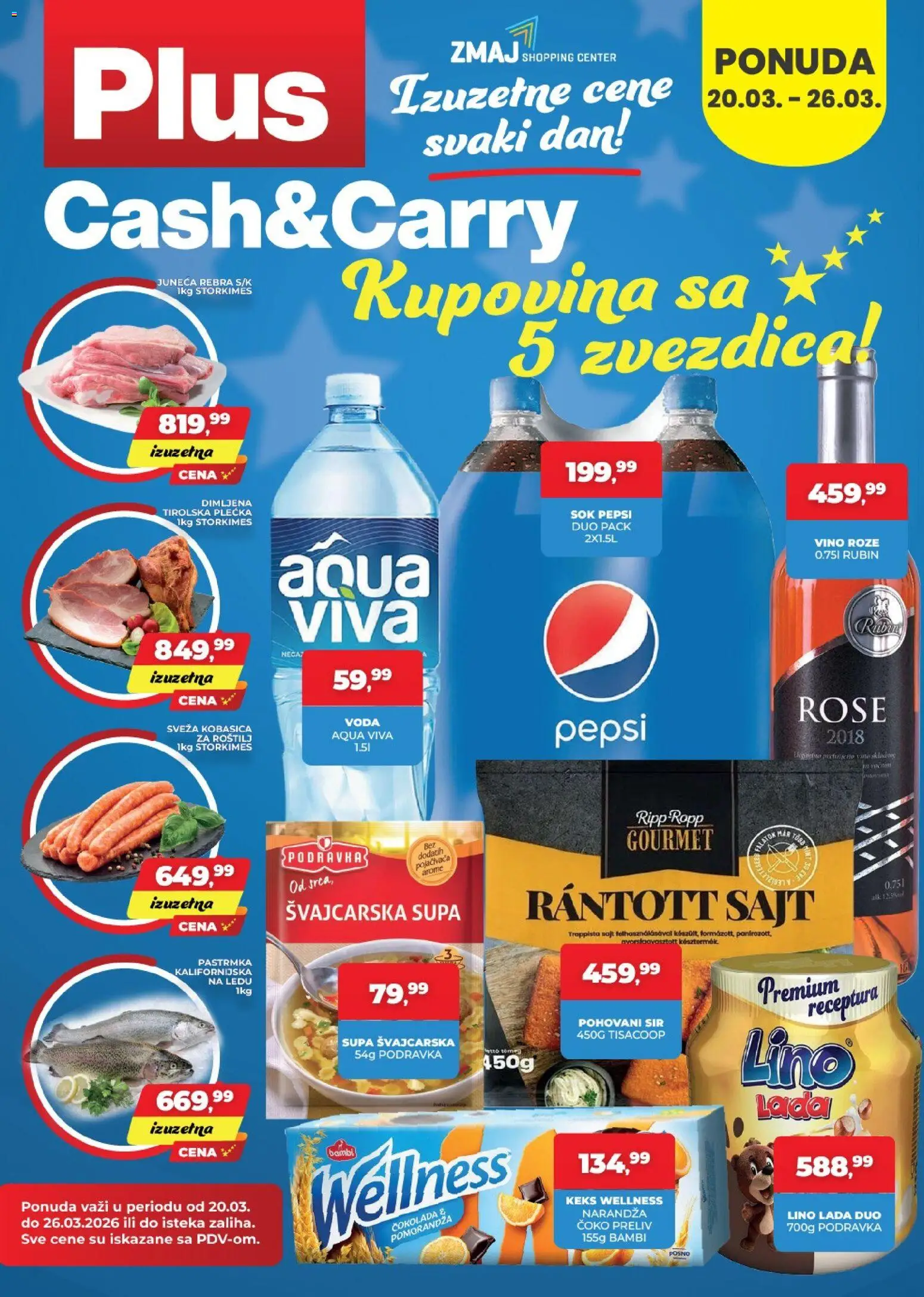 Plus Cash & Carry katalog - važi od 20.03.2026 | Strana: 1 | Proizvode: Podravka, Pomorandza, Sok, Pepsi