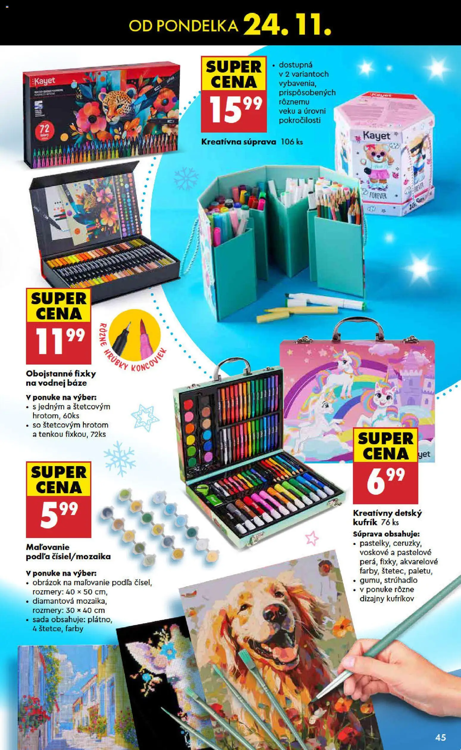 Nové Biedronka akcie – leták je platný od 20.11.2025 | Strana: 45 | Produkty: Strúhadlo, Fixky