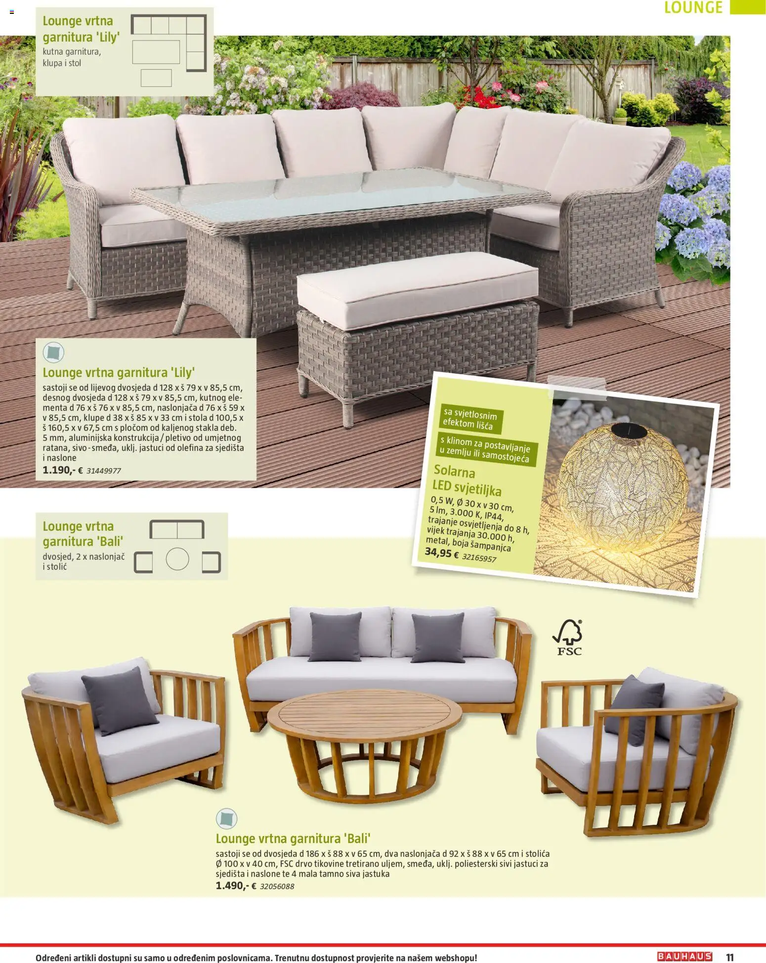 Bauhaus katalog | vrijedi od 23.03.2026 | Stranica: 11 | Proizvodi: Stolić, Stol, Stolica, Svjetiljka