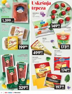 Idea katalog Prolećni magazin - pregled Idea kataloga - važi od 09.04.2026 | Strana: 46 | Proizvode: Pršut, Gouda, Mozzarella, Kobasica