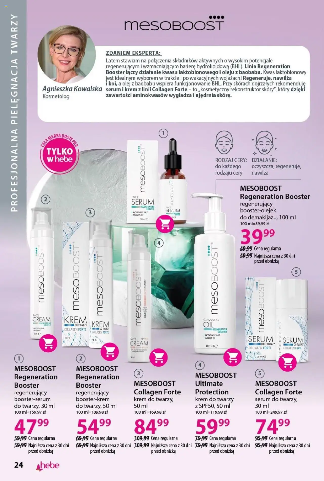 Hebe Gazetka - Katalog od 01.08.2025 | Strona: 24 | Produkty: Olej, Krem, Krem do twarzy