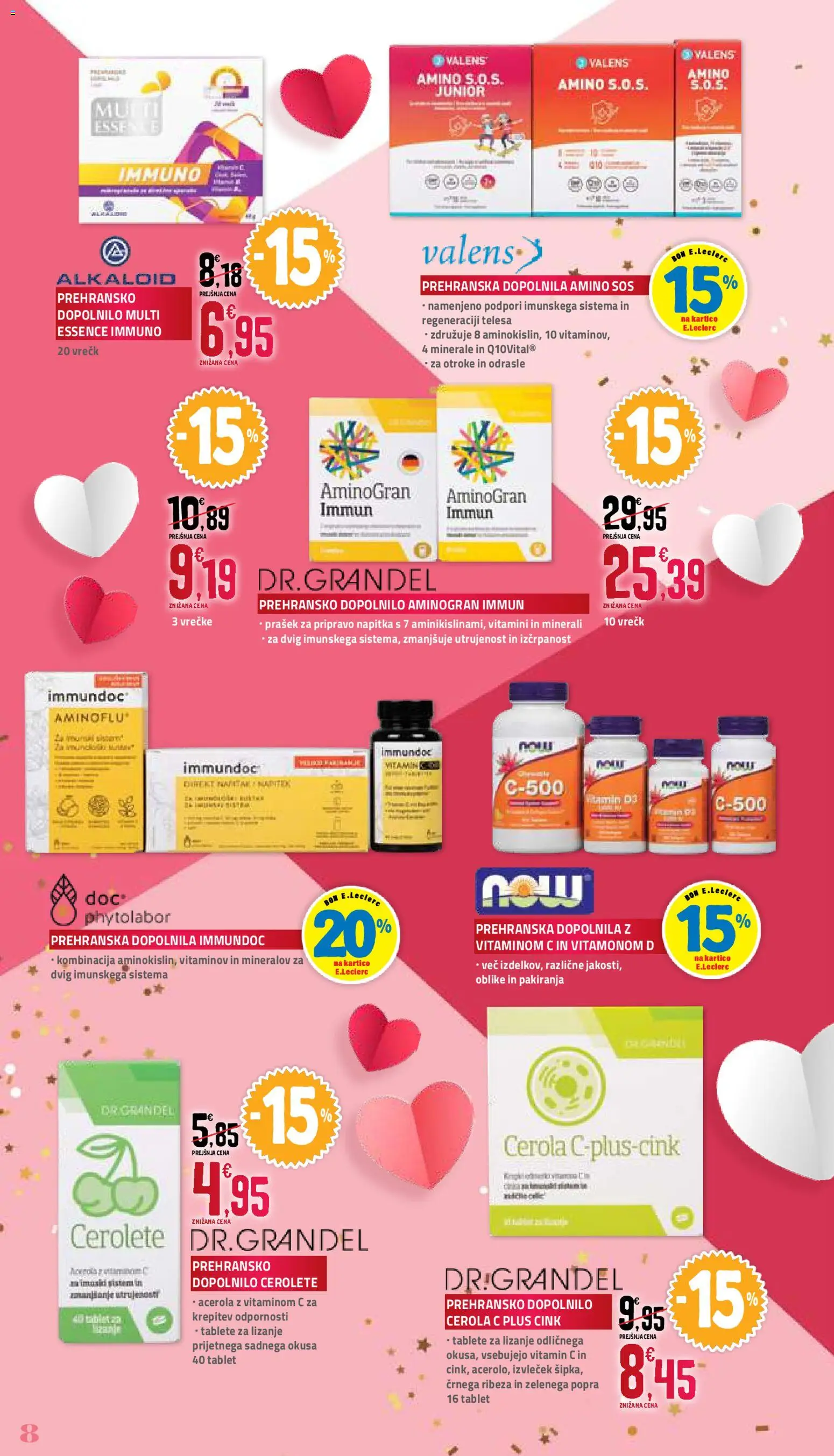 Novi E.leclerc katalog ponudbe – veljaven od 30.01.2026 | Stran: 8 | Izdelki: Prehranska dopolnila, Prašek