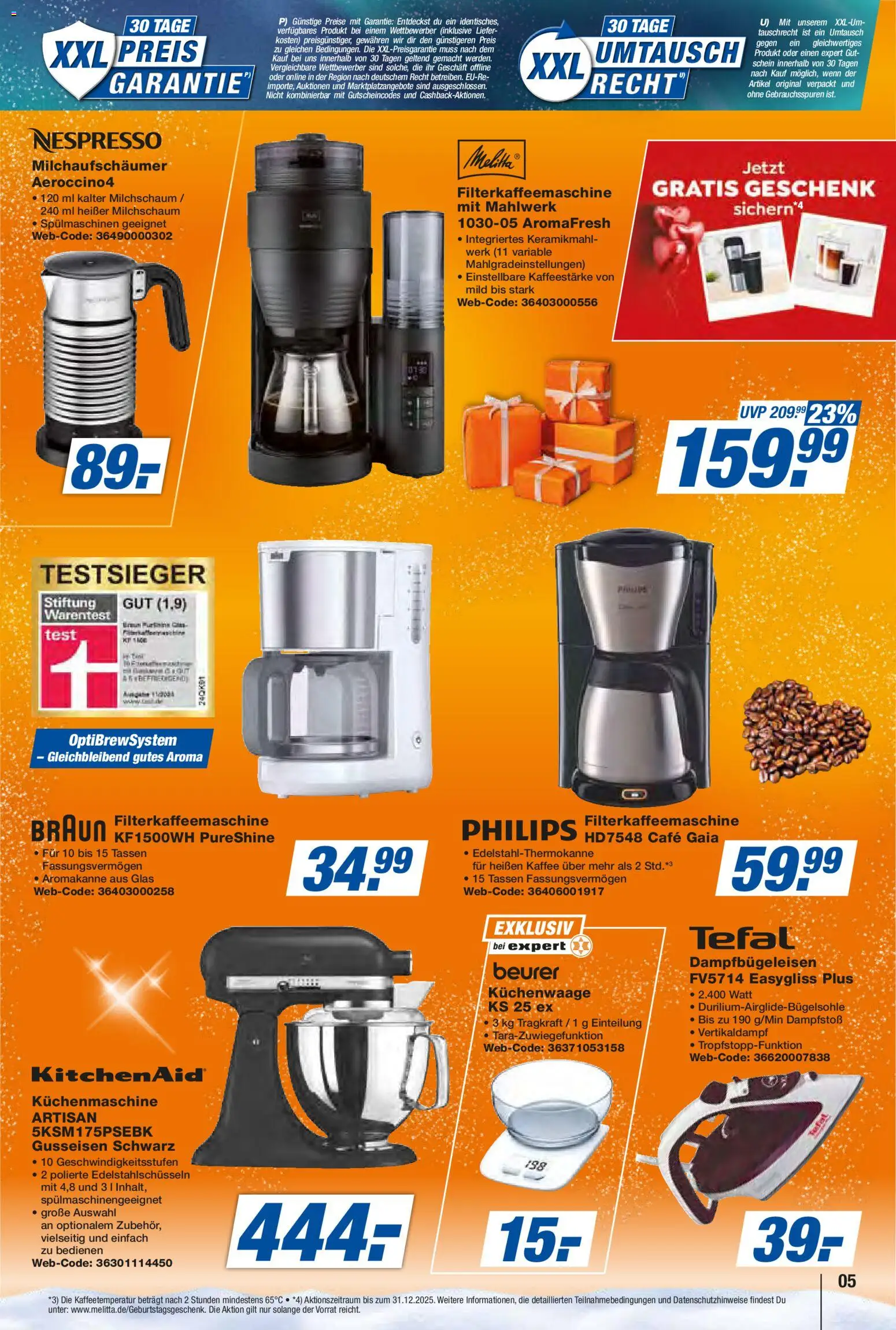 Expert Prospekt 	 – gültig ab 17.12.2025 | Seite: 5 | Produkte: Philips, Kaffee, Filterkaffeemaschine
