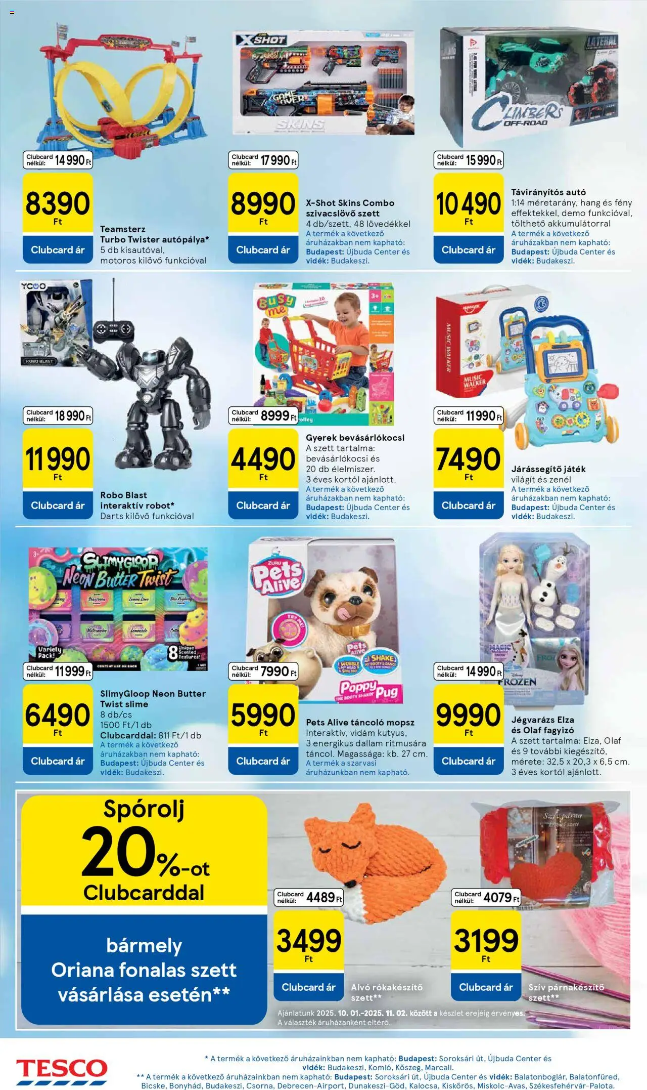 Tesco akciós ujság - amely érvényes a következő dátumtól: 09.10.2025 | Oldal: 14 | Termékek: Játék