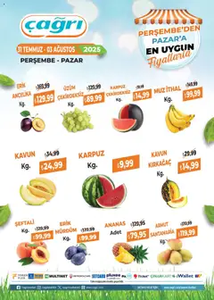 Çağrı Market Manav Katalog - 31.07.2025 tarihinden itibaren geçerlidir | Sayfa: 1