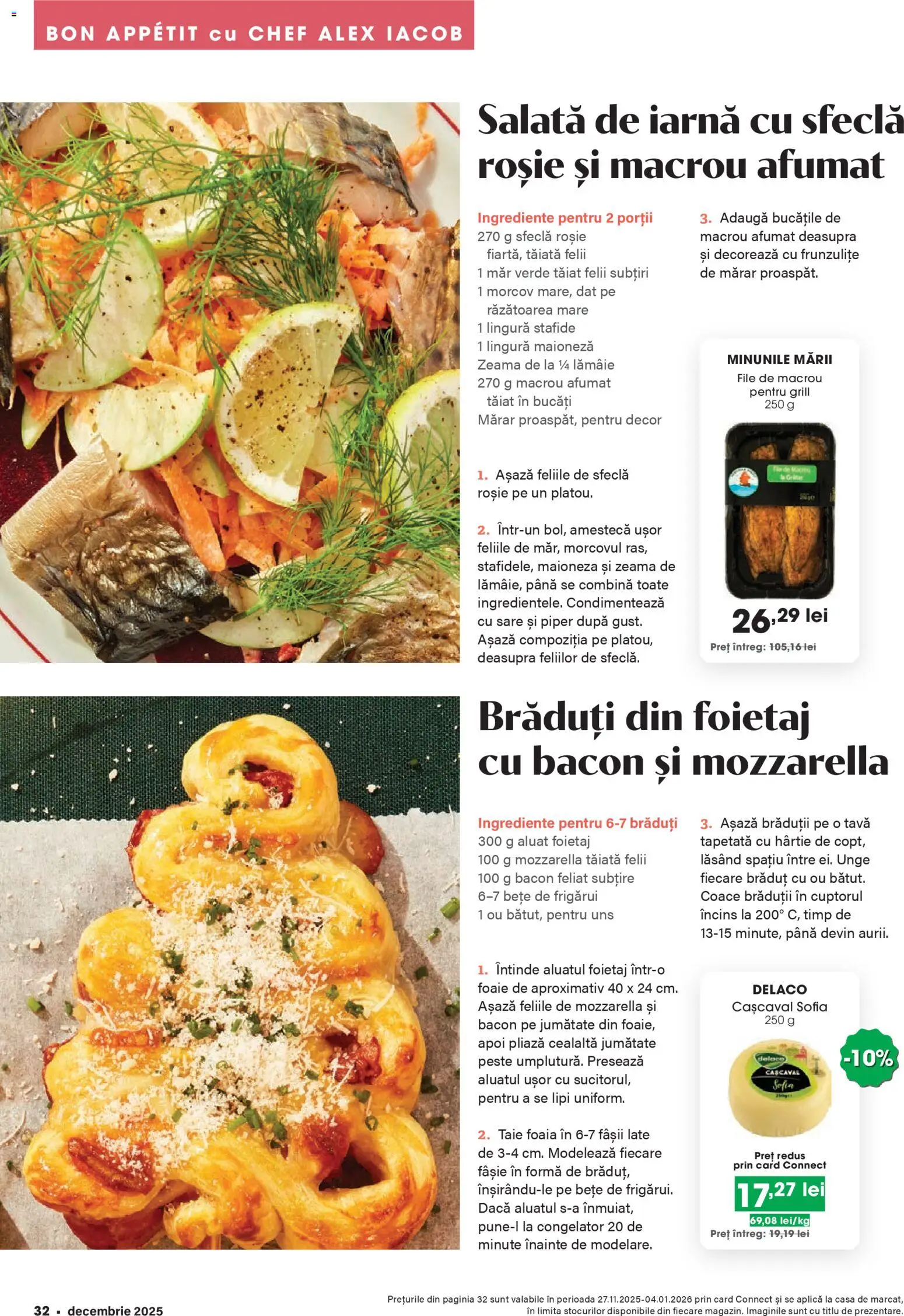 Noul catalog Mega Image – valabil de la 27.11.2025 | Pagină: 32 | Produse: Light Kedi Konservesi, Bacon, Unt, Pește