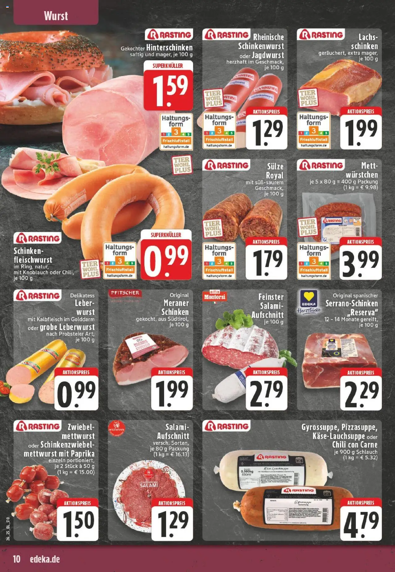 Edeka prospekt Erkrath - Hochdahl	 - gültig ab dem 22.06.2025 | Seite: 12 | Produkte: Paprika, Knoblauch, Chili, Salami