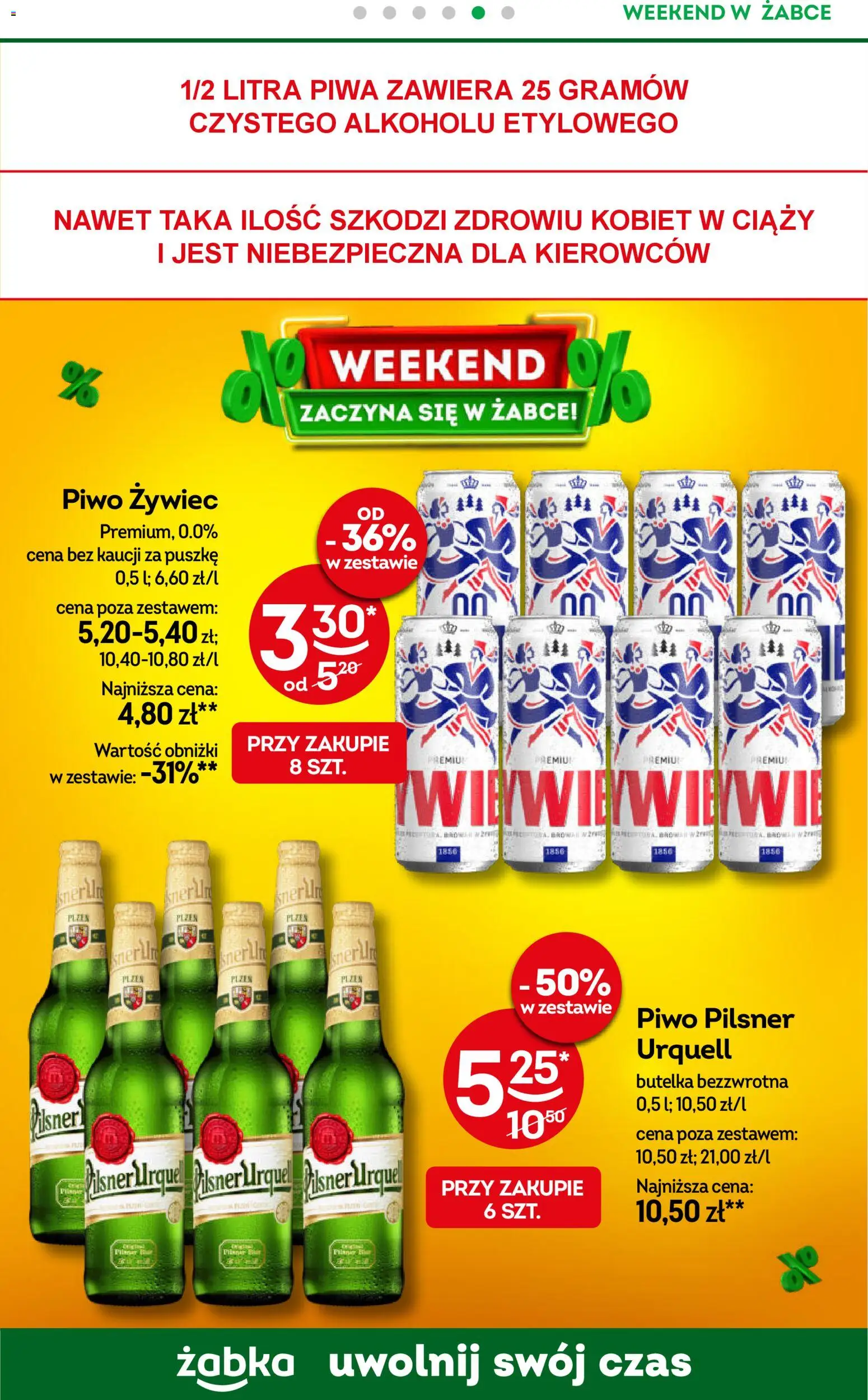 Żabka gazetka - Weekendowe promocje od 03.04.2026 | Strona: 6 | Produkty: Piwo