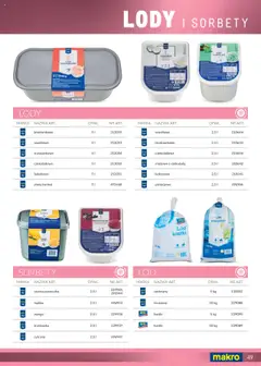 Pogląd oferty "Makro Gazetka - Katalog produktów dla profesjonalnej Gastronomii" - ważna od 21.02.2025 | Strona: 49 | Produkty: Malina, Porzeczka, Czekolada, Lody
