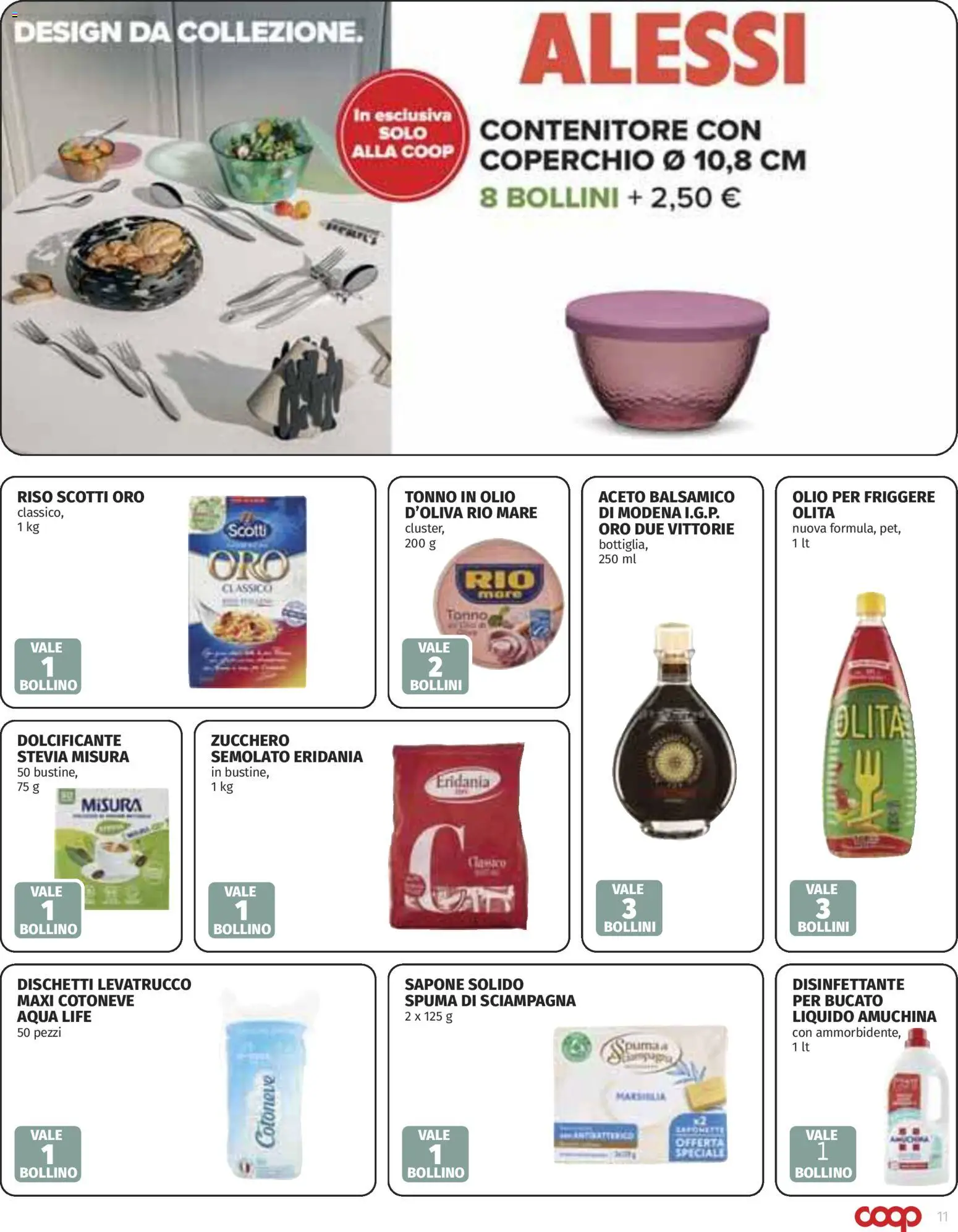 Volantino COOP del 30.10.2025 | Pagina: 11 | Prodotti: Dolcificante, Tonno, Contenitore, Olio per friggere