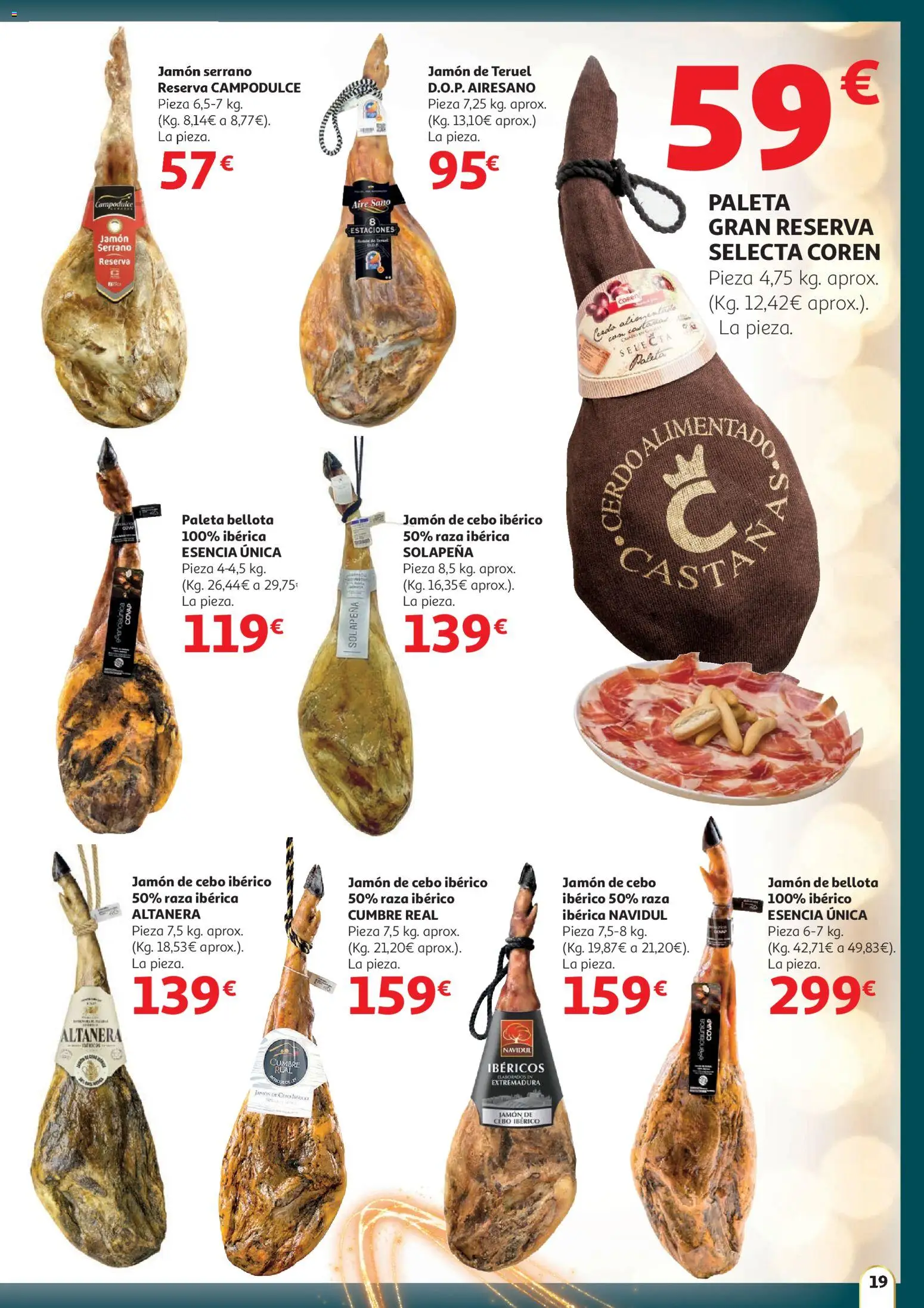 Alcampo - HG Nacional  │ válido desde el 11.12.2025 | Página: 19 | Productos: Jamón serrano, Jamón