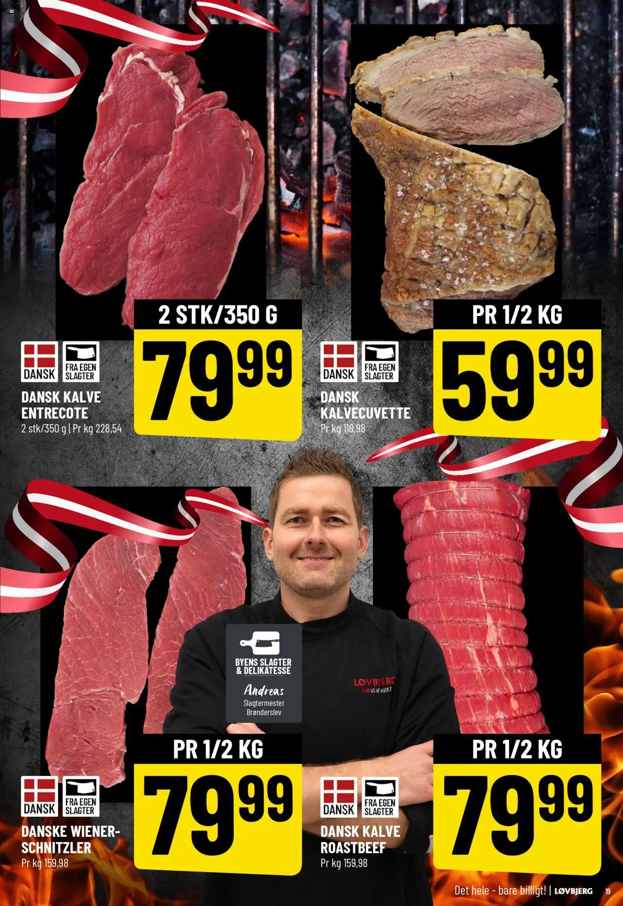Løvbjerg Tilbudsavis gyldig fra 08.08.2025 | Side: 19 | Produkter: Entrecote, Schnitzler, Roastbeef