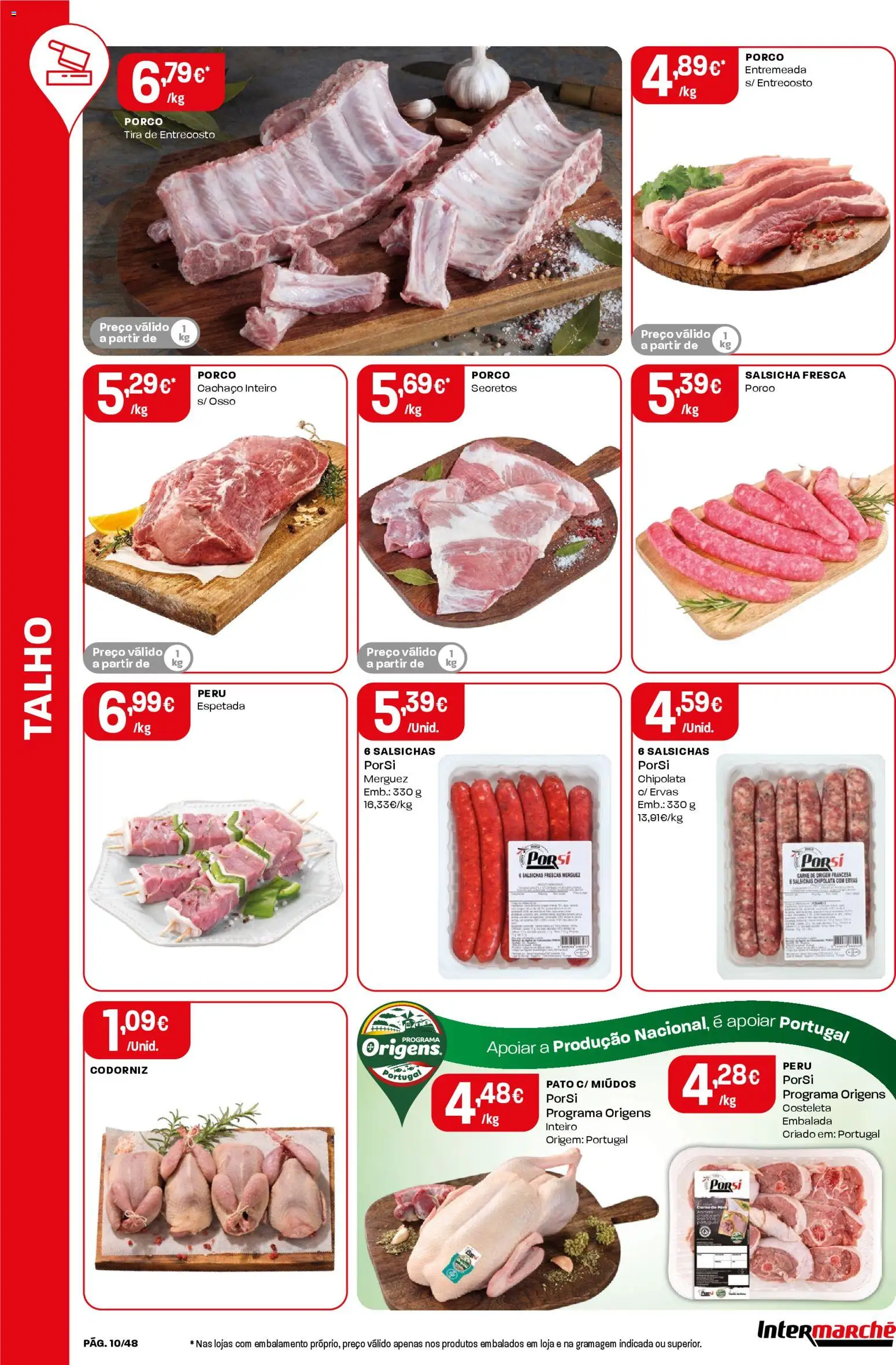 Intermarché folheto │ válido de 23.04.2026 | Página: 10 | Produtos: Peru, Salsicha, Carne