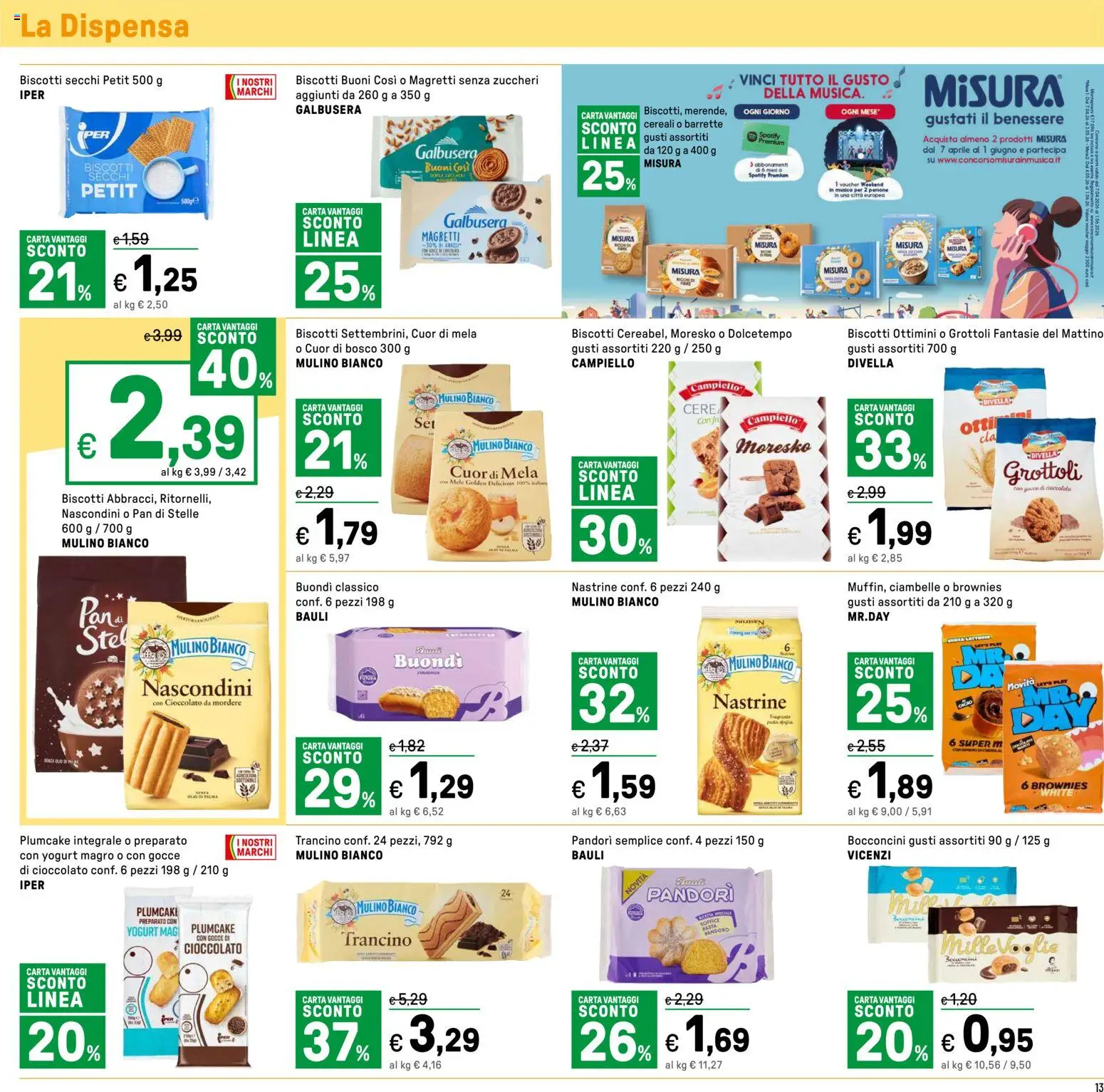 Volantino Iper del 24.04.2026 | Pagina: 13 | Prodotti: Ciambelle, Yogurt, Cereali, Pandoro