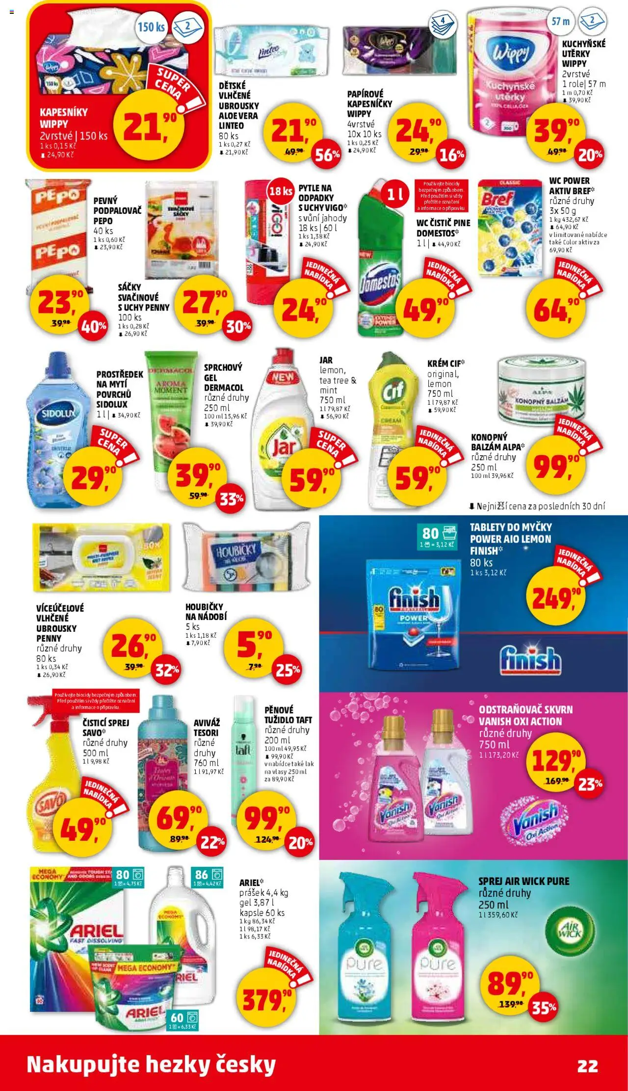 Penny Market leták - Čtvrtečník od 11.09.2025 | Strana: 22 | Produkty: Nádobí, Kuchyňské utěrky, Jahody, Sidolux
