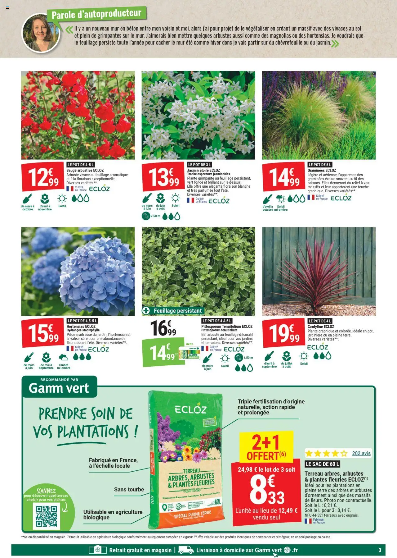  | Page: 3 | Produits: Sac, Plantes, Jardinière, Terreau
