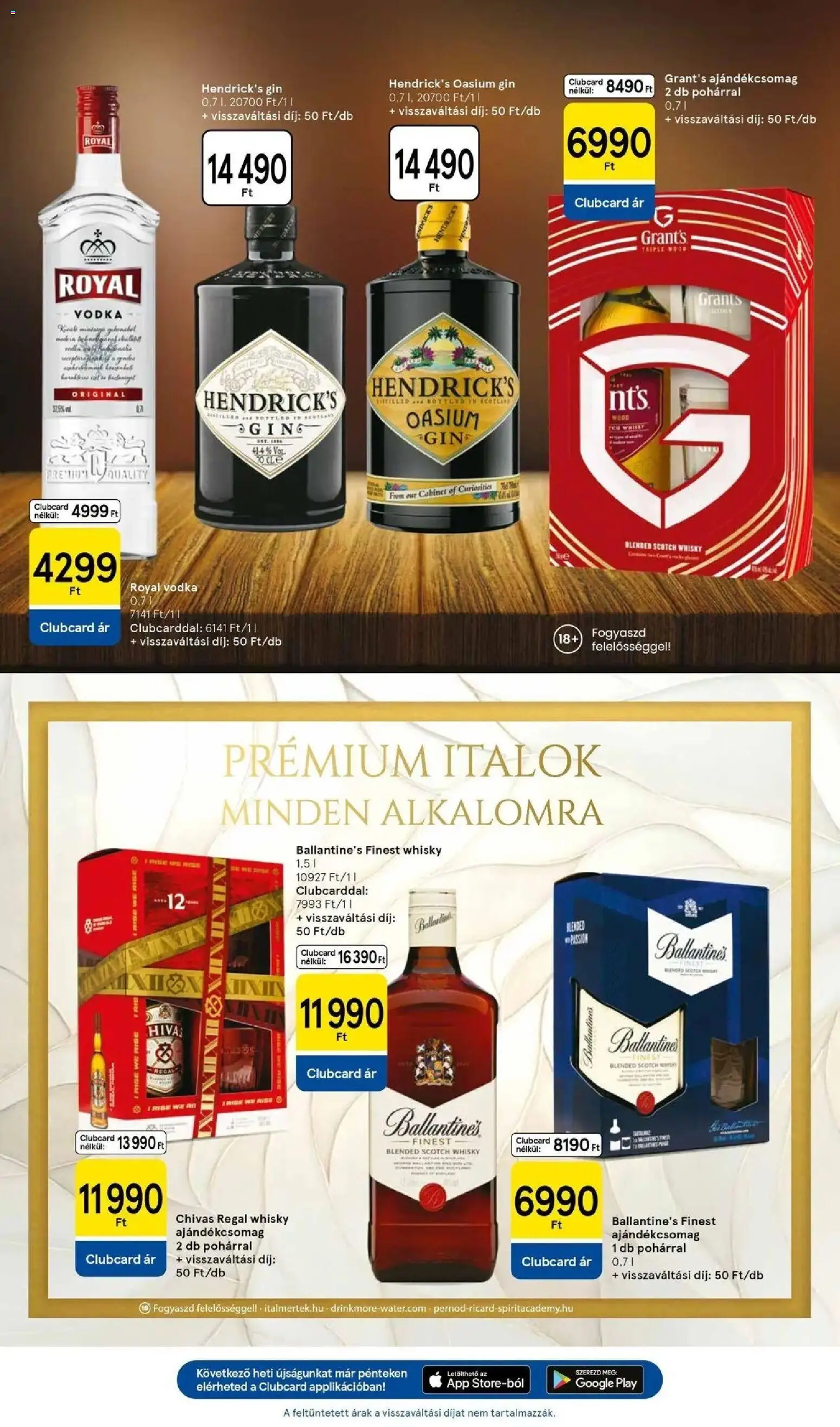 Tesco akciós ujság - amely érvényes a következő dátumtól: 26.03.2026 | Oldal: 27 | Termékek: Gin, Vodka, Whisky