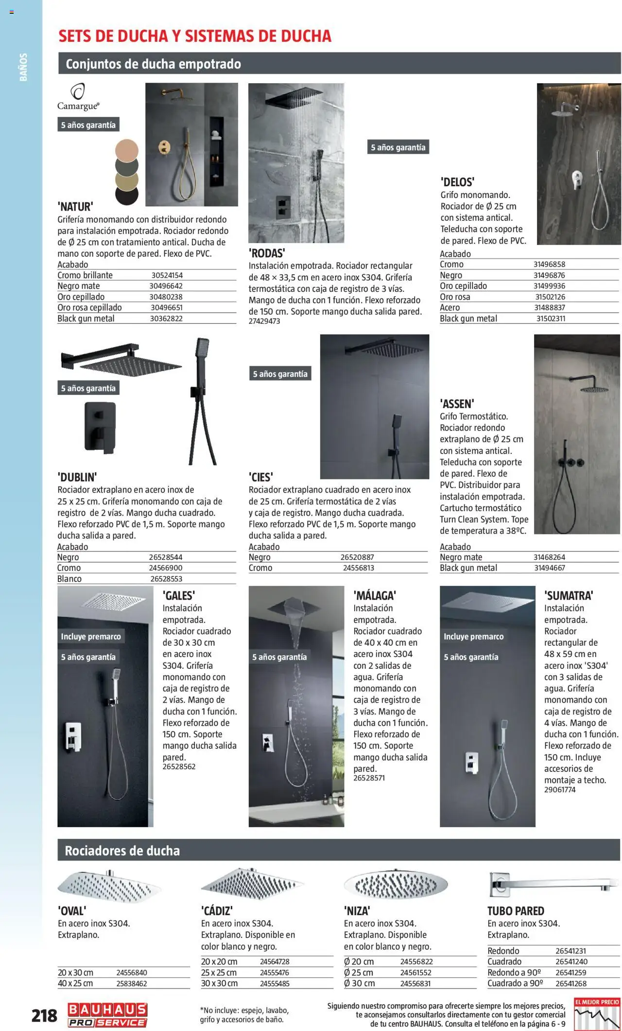 Bauhaus - ProService  │ válido desde el 24.02.2025 | Página: 218 | Productos: Té, Teléfono, Caja, Ducha