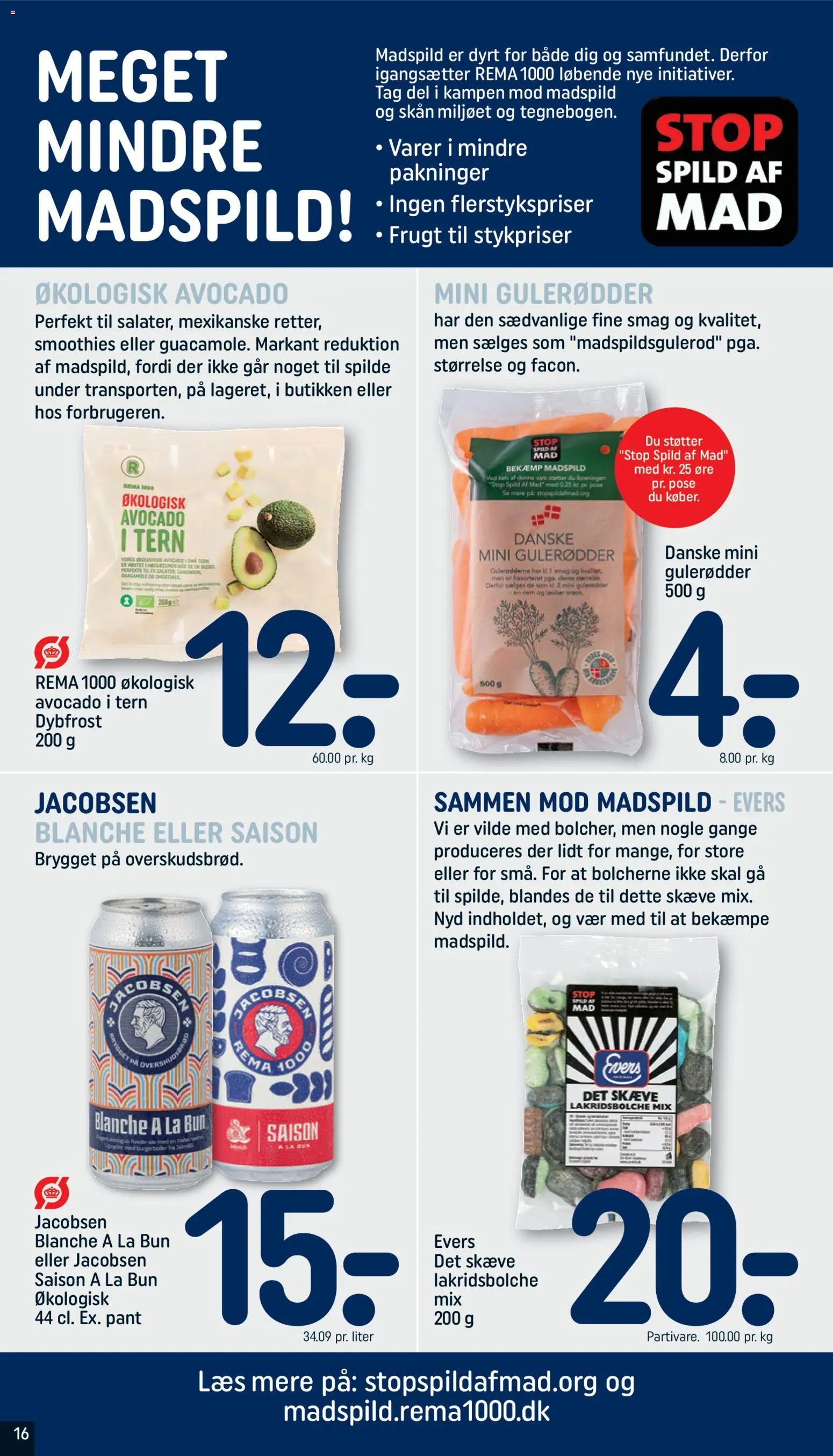 Rema 1000 tilbudsavis – gyldig fra 25.01.2026 | Side: 16 | Produkter: Gulerødder, Avocado, Søm