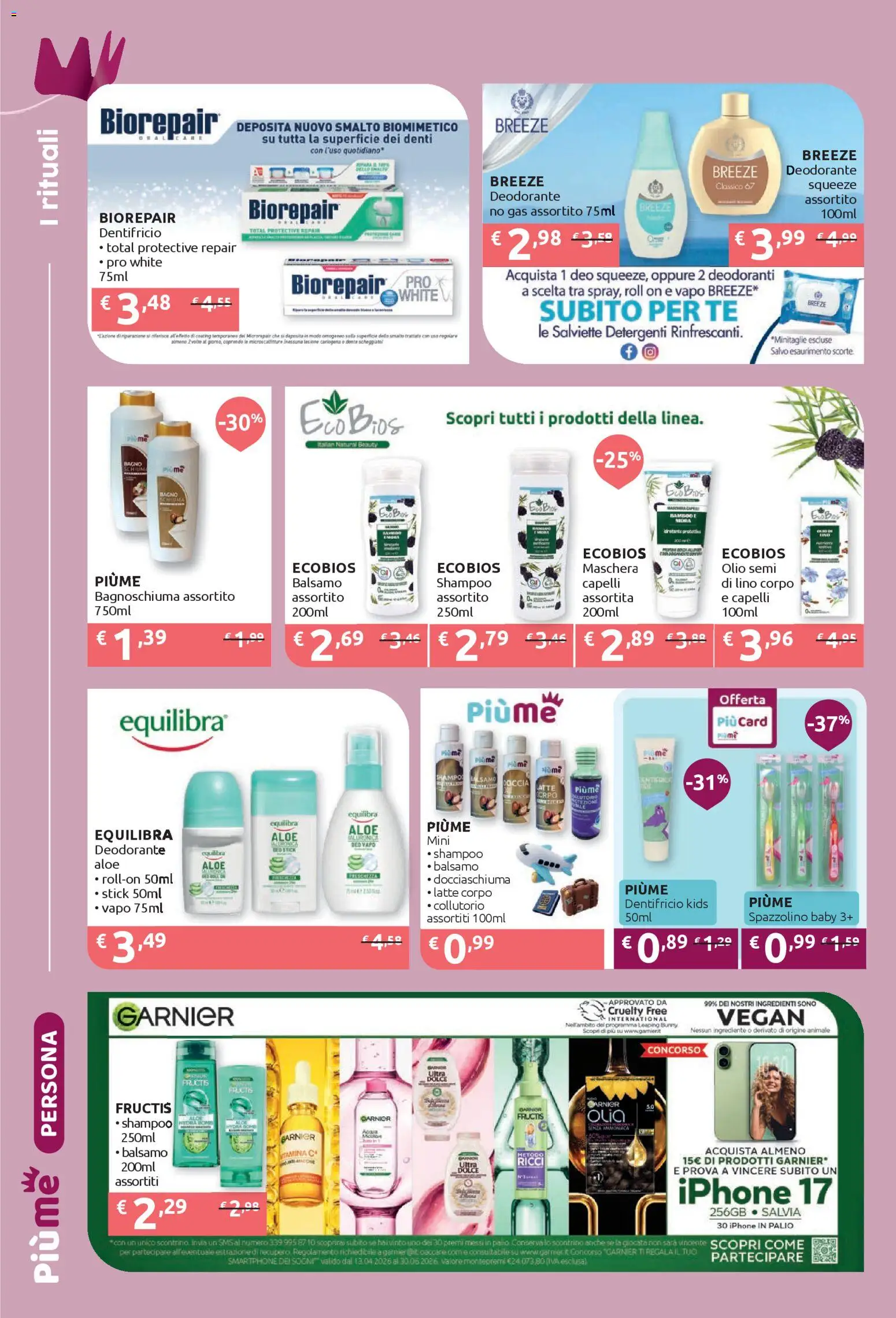 Volantino IperSoap del 20.04.2026 | Pagina: 14 | Prodotti: Shampoo, Bagnoschiuma, Dentifricio, Tè