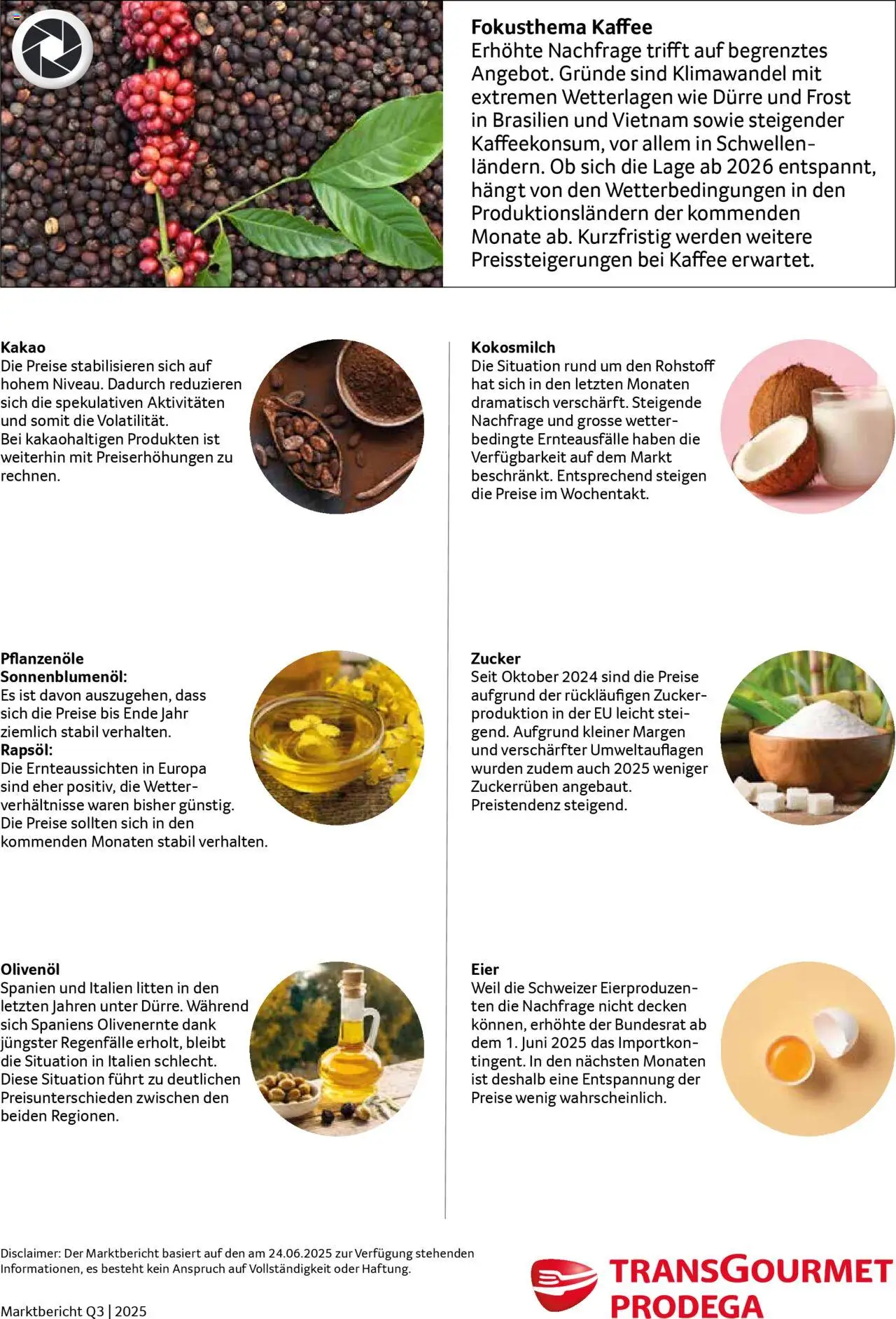 Prodega Aktionen Marktbericht Q3/2025 ab 24.06.2025 | Seite: 2 | Produkte: Rapsöl, Eier, Kaffee, Zucker