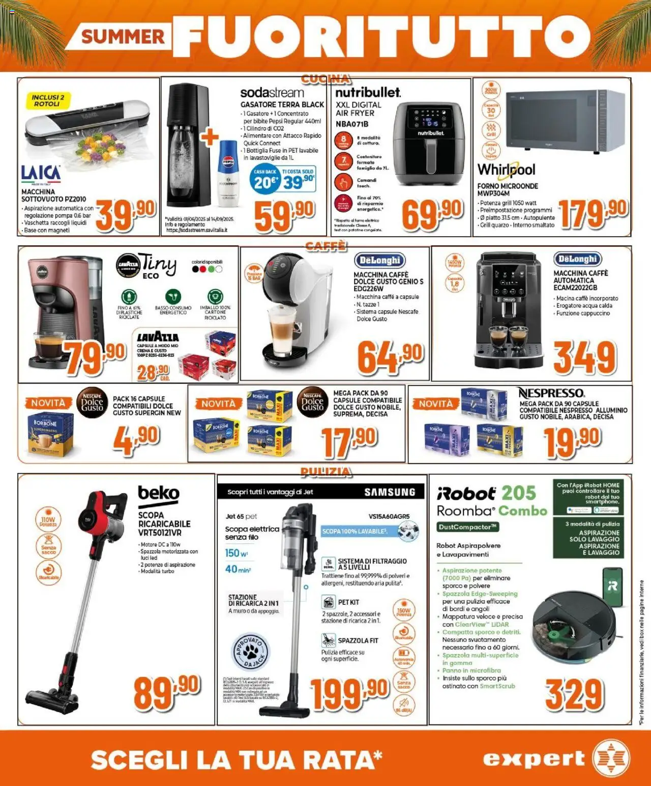 Volantino Expert del 31.07.2025 | Pagina: 10 | Prodotti: Macchina caffe dolce gusto, Acqua, Bibite, Alluminio