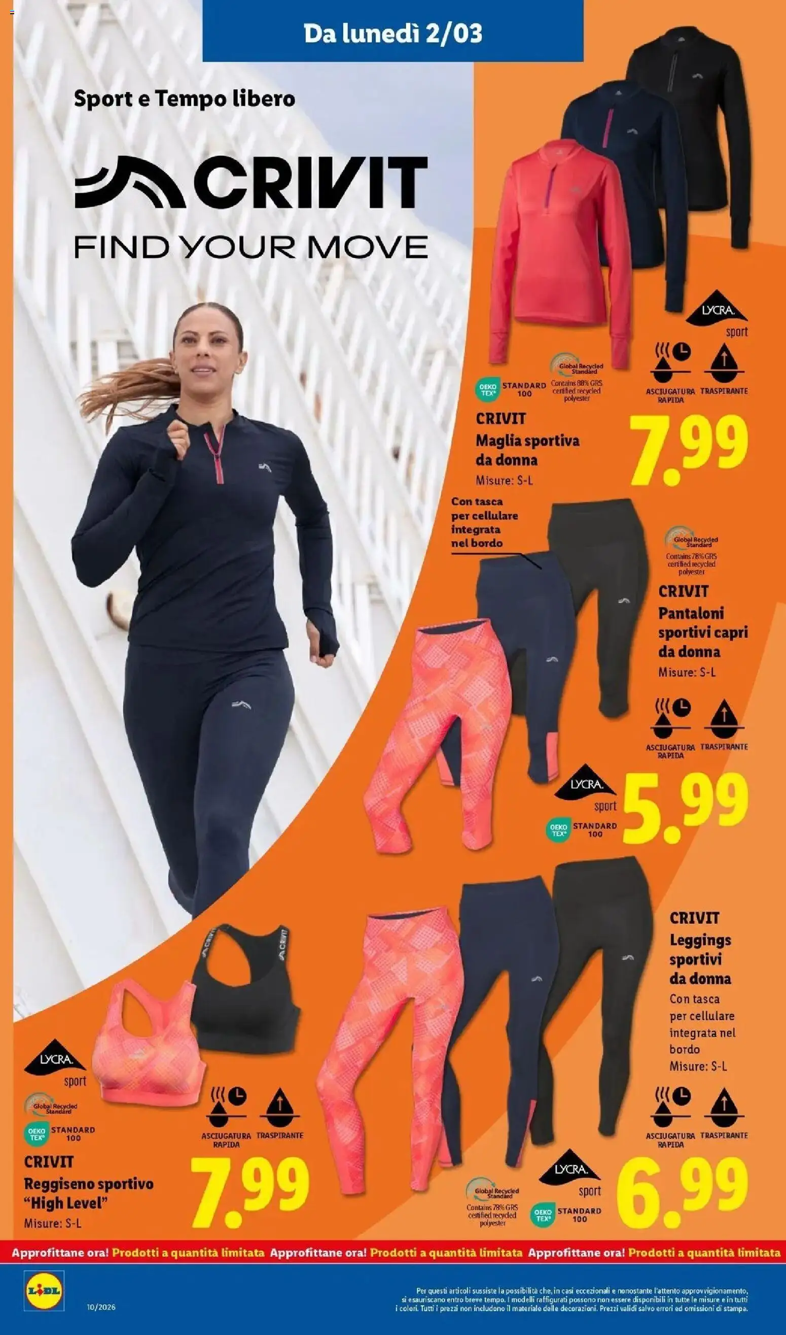 Volantino Lidl del 01.03.2026 | Pagina: 36 | Prodotti: Cellulare, Pantaloni, Reggiseno, Leggings