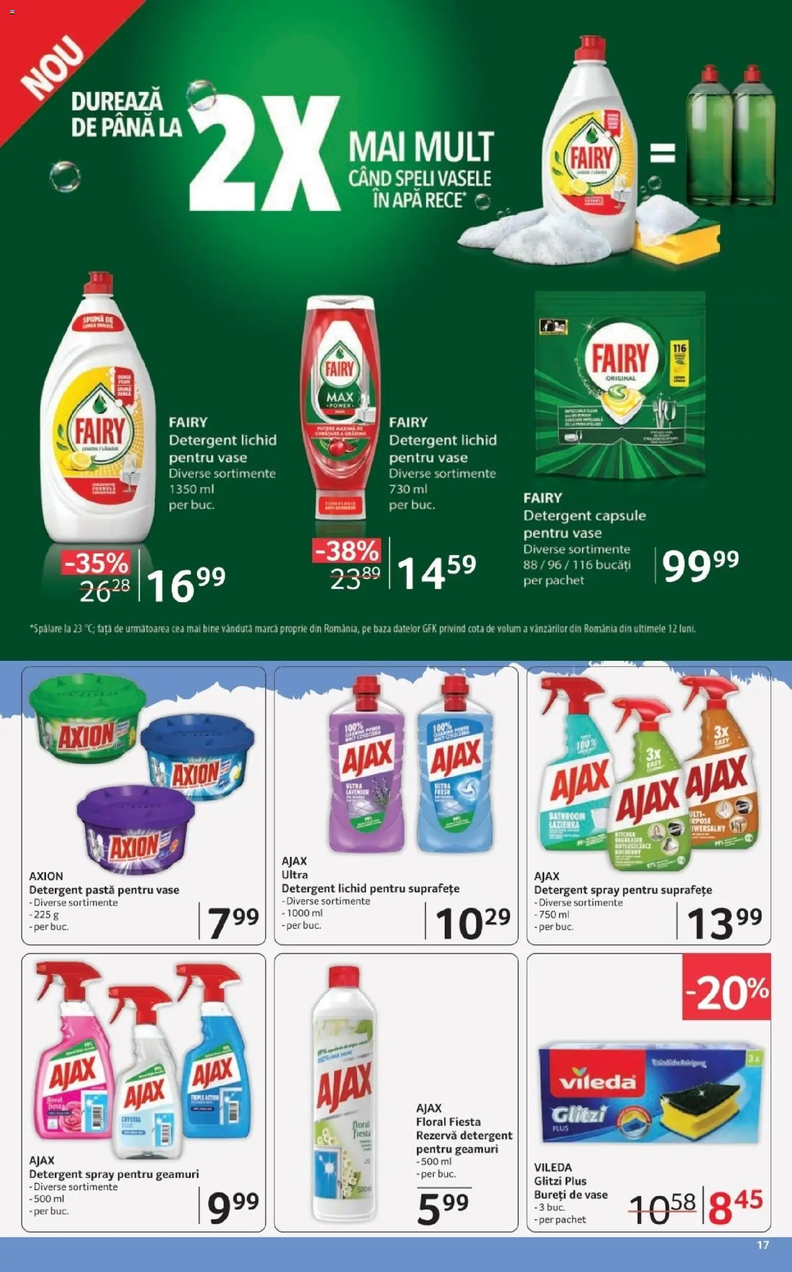 Noul catalog Selgros – valabil de la 20.03.2026 | Pagină: 17 | Produse: Detergent, Apă