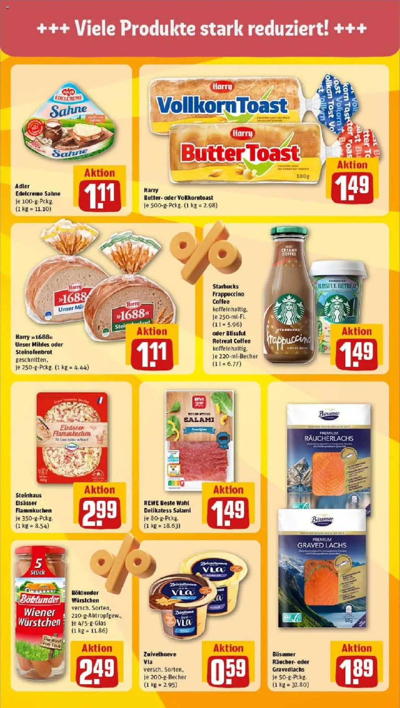 Rewe prospekt Ascheberg	 - gültig ab dem 20.07.2025 | Seite: 17 | Produkte: Butter, Räucherlachs, Salami, Sahne