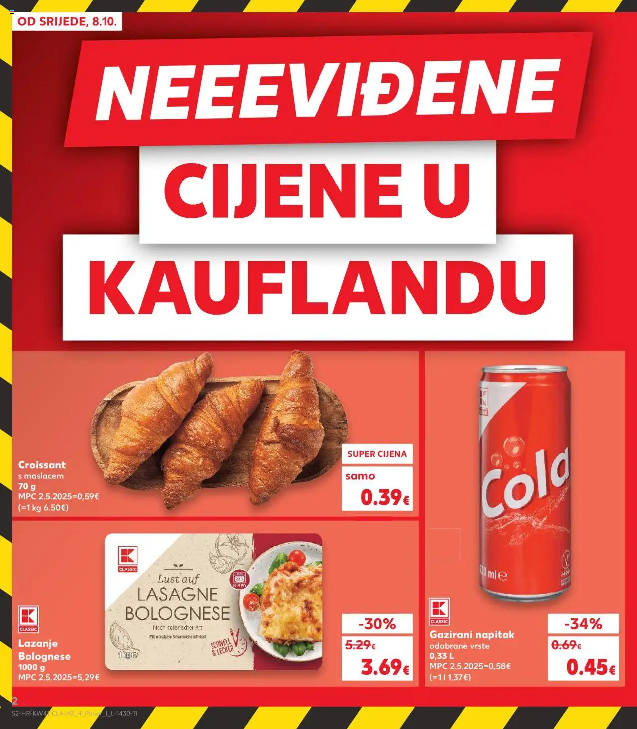 Kaufland katalog | vrijedi od 08.10.2025 | Stranica: 2 | Proizvodi: Lasagne