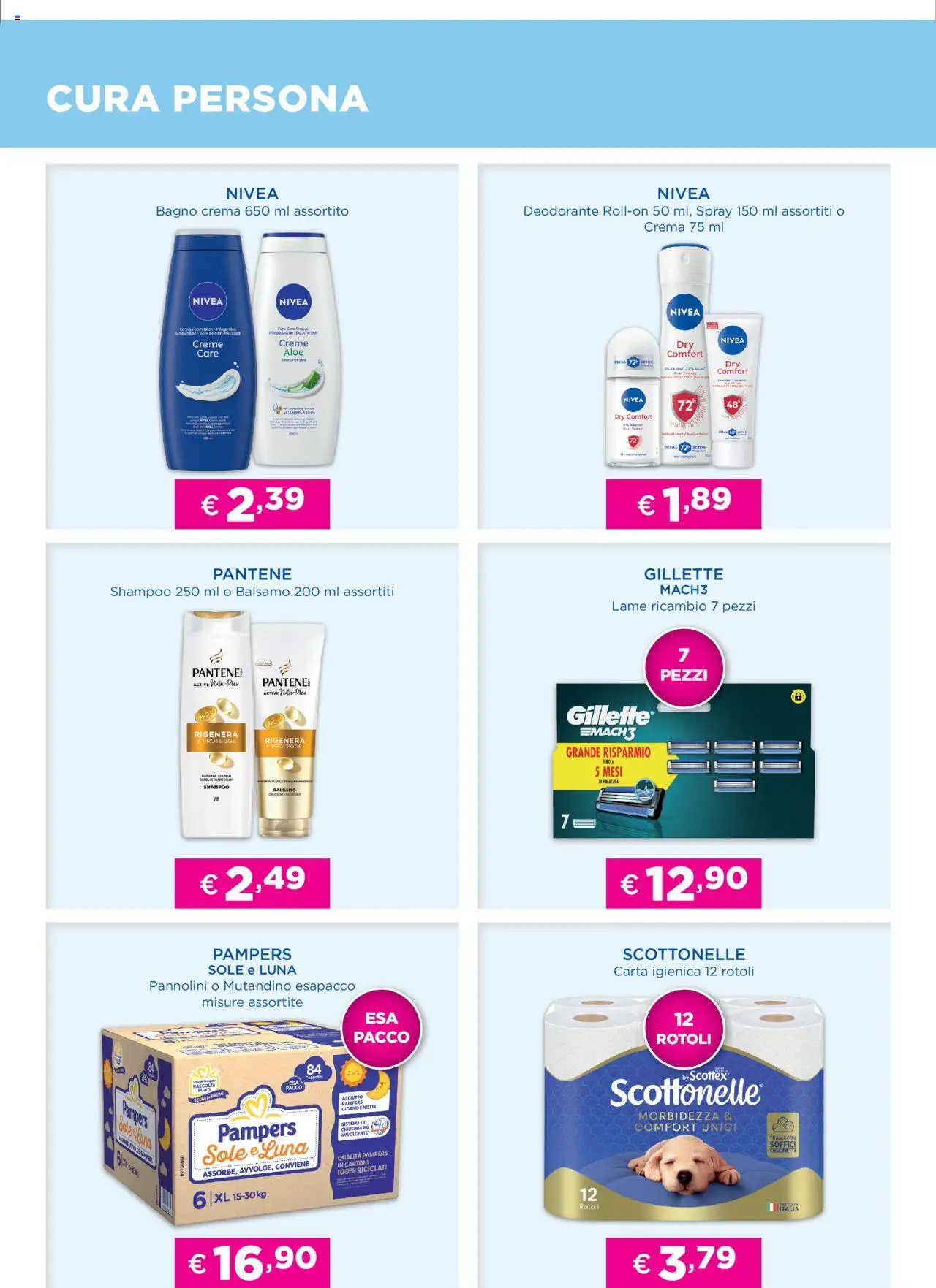 Volantino Acqua e Sapone del 15.10.2025 | Pagina: 6 | Prodotti: Crema, Deodorante, Pampers, Bagno