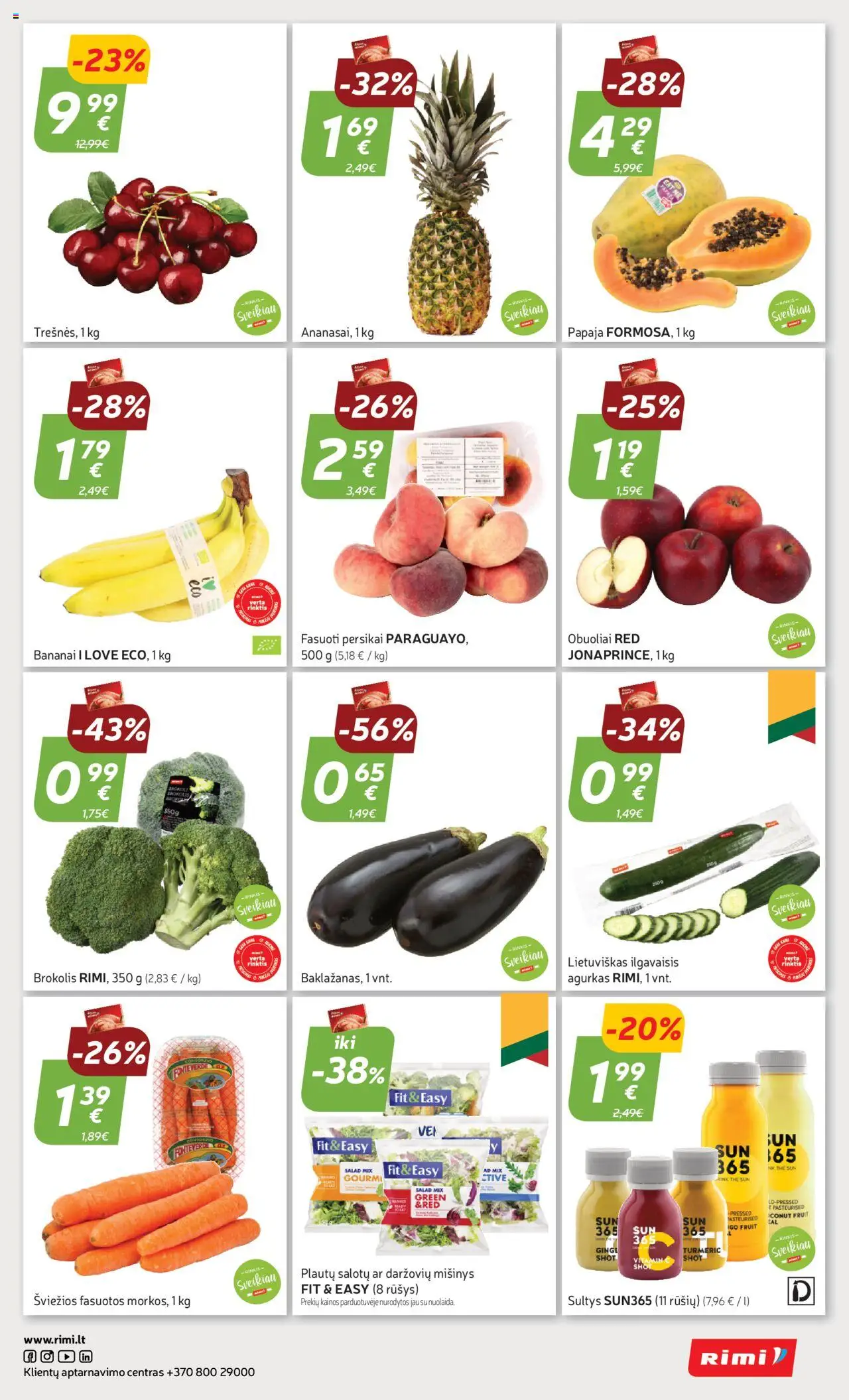 Rimi leidinys│galioja nuo 03.06.2025 | Puslapis: 13 | Prekių: Brokolis, Agurkas, Obuoliai, Bananai