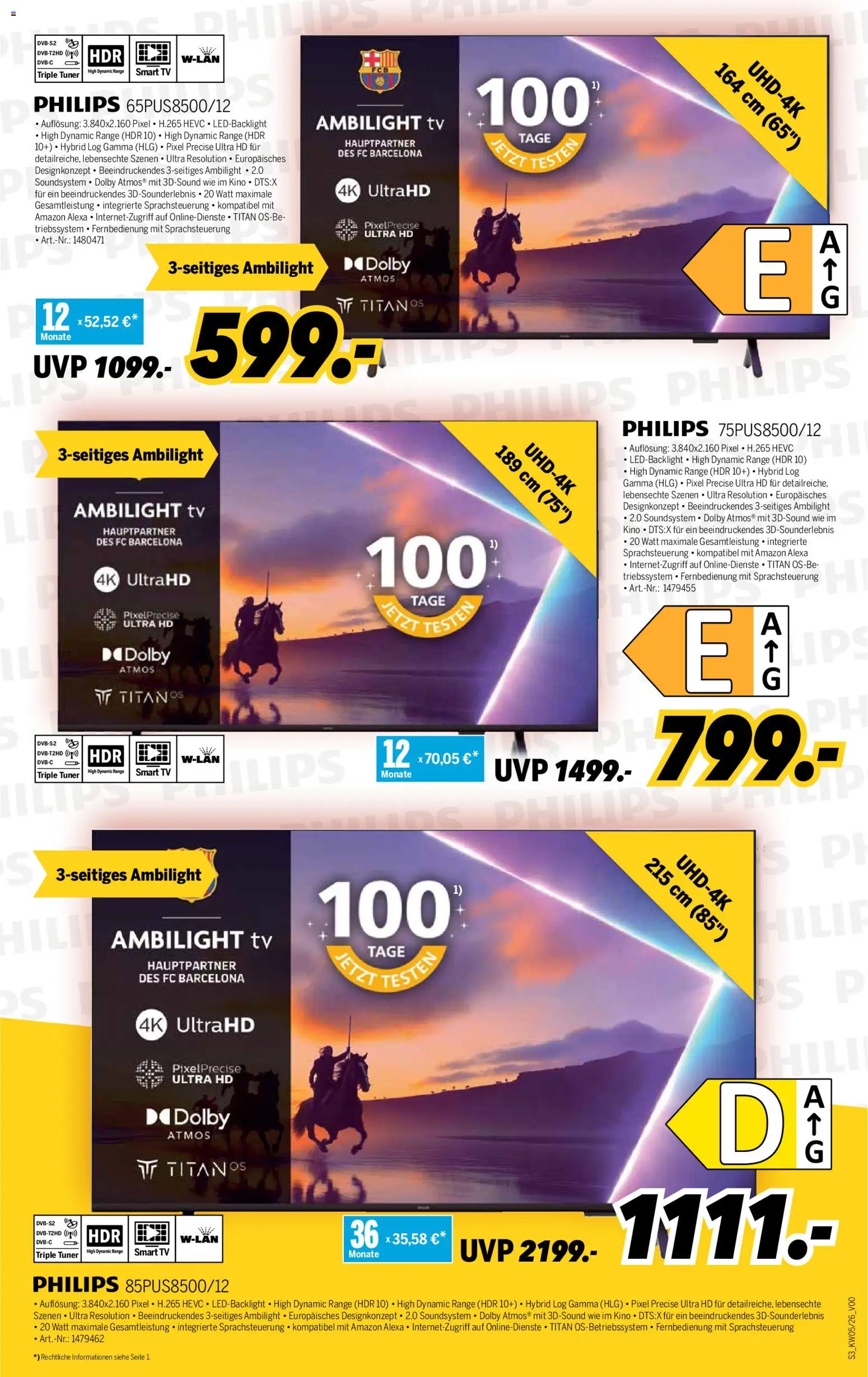 Medimax Prospekt 	 – gültig ab 24.01.2026 | Seite: 3 | Produkte: Philips, Smart TV, Soundsystem, TV