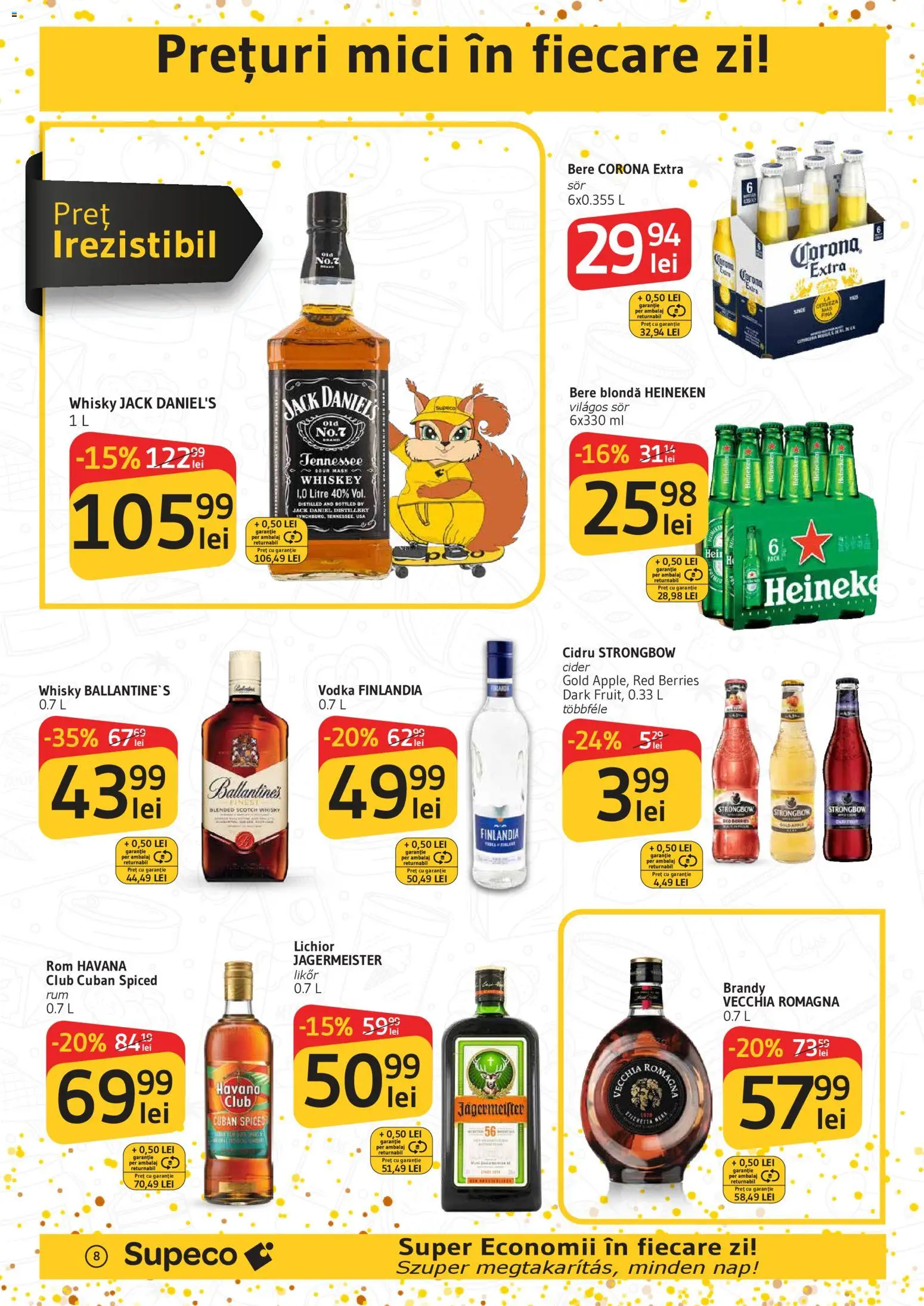 Noul catalog Supeco – valabil de la 27.12.2025 | Pagină: 8 | Produse: Bere, Ușă, Vodka, Whiskey
