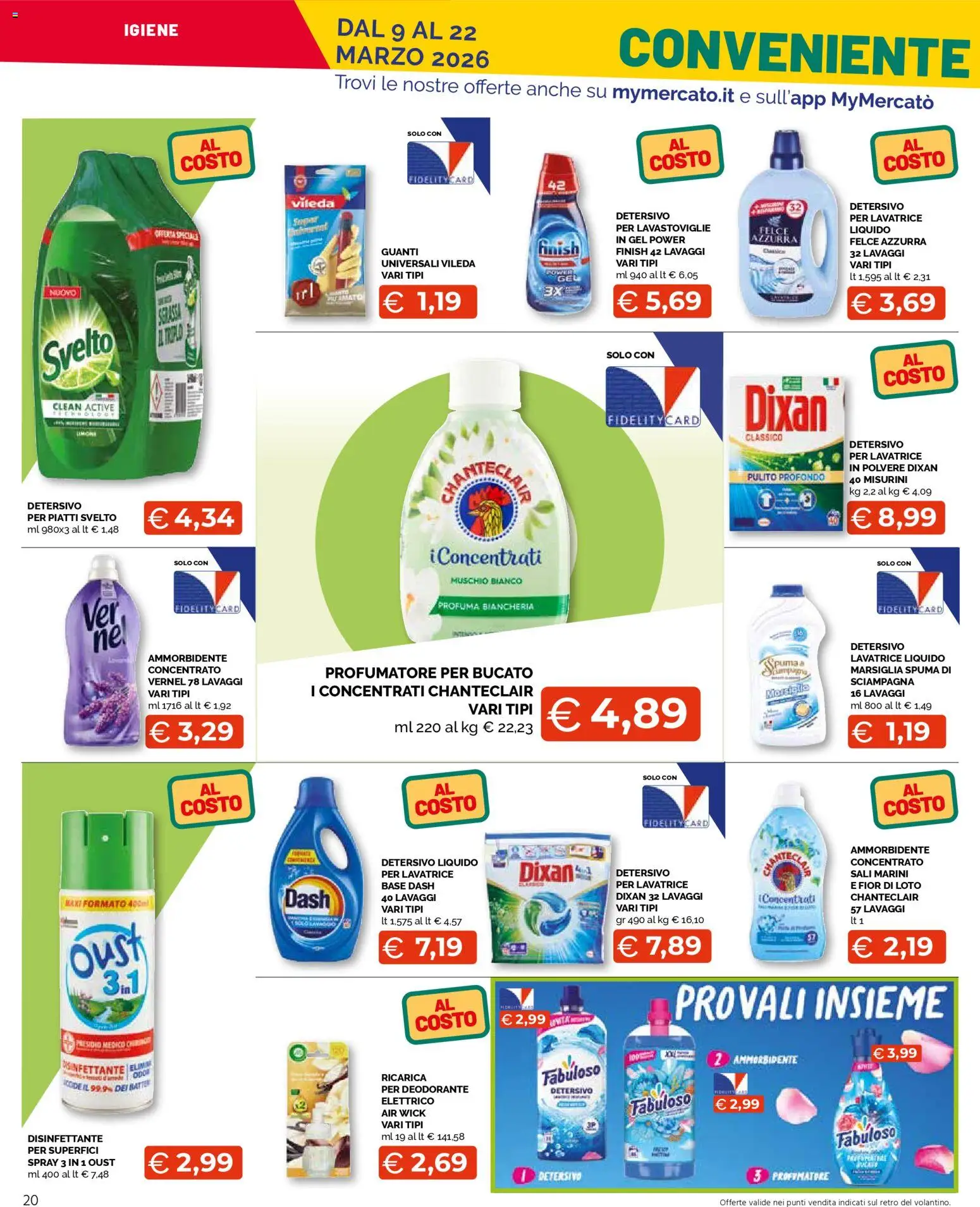 Volantino Mercatò del 09.03.2026 | Pagina: 20 | Prodotti: Deodorante, Detersivo per piatti, Lavatrice, Lavastoviglie