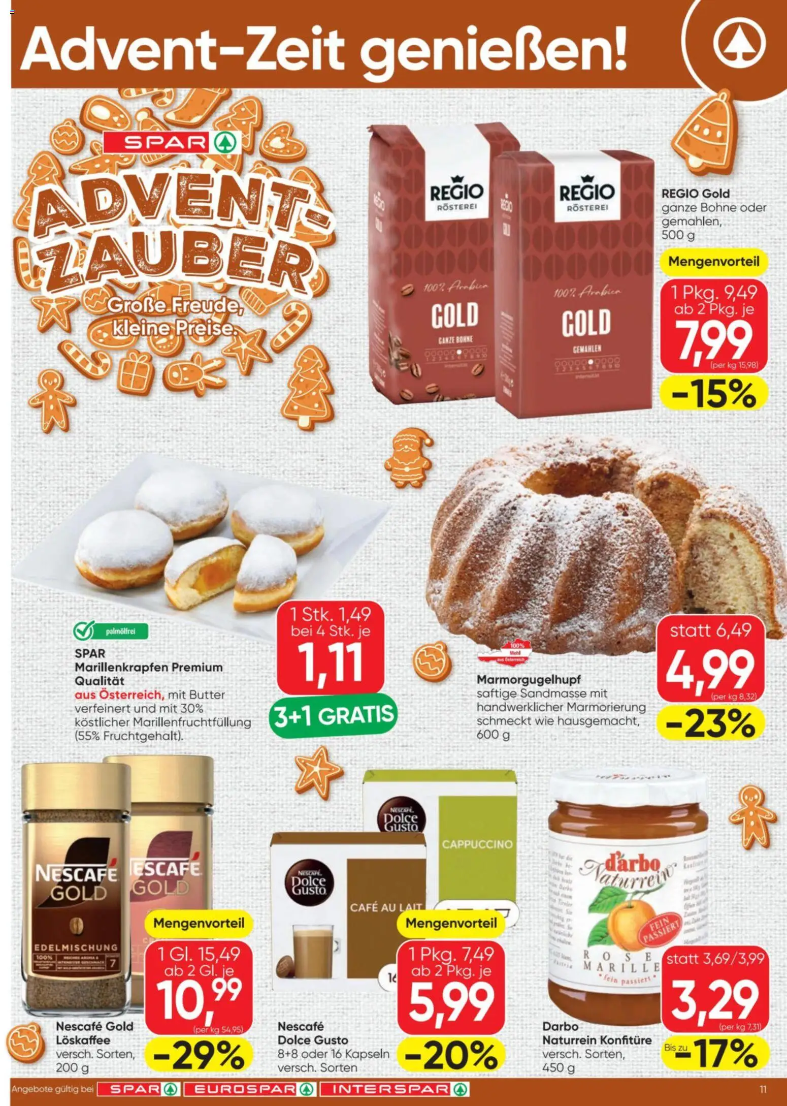 Spar Flugblatt gültig ab 04.12.2025 | Seite: 11 | Produkte: Butter