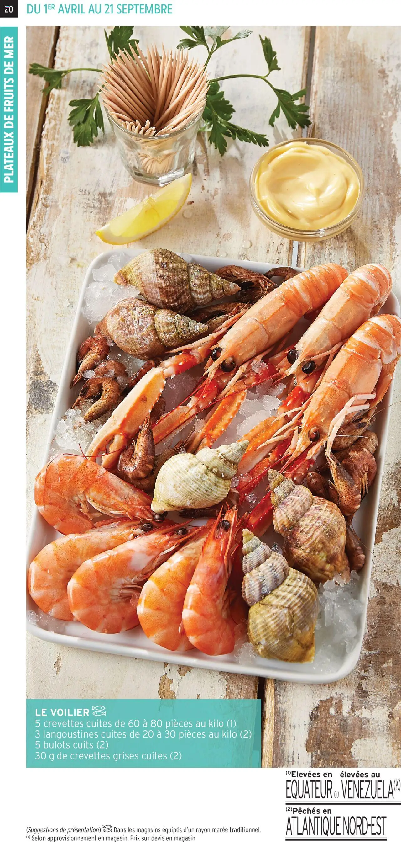  | Page: 20 | Produits: Fruits de mer, Bulots cuits, Crevettes