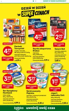 Żabka Gazetka od 30.07.2025 | Strona: 70 | Produkty: Serek, Parówki, Jogurt, Salami
