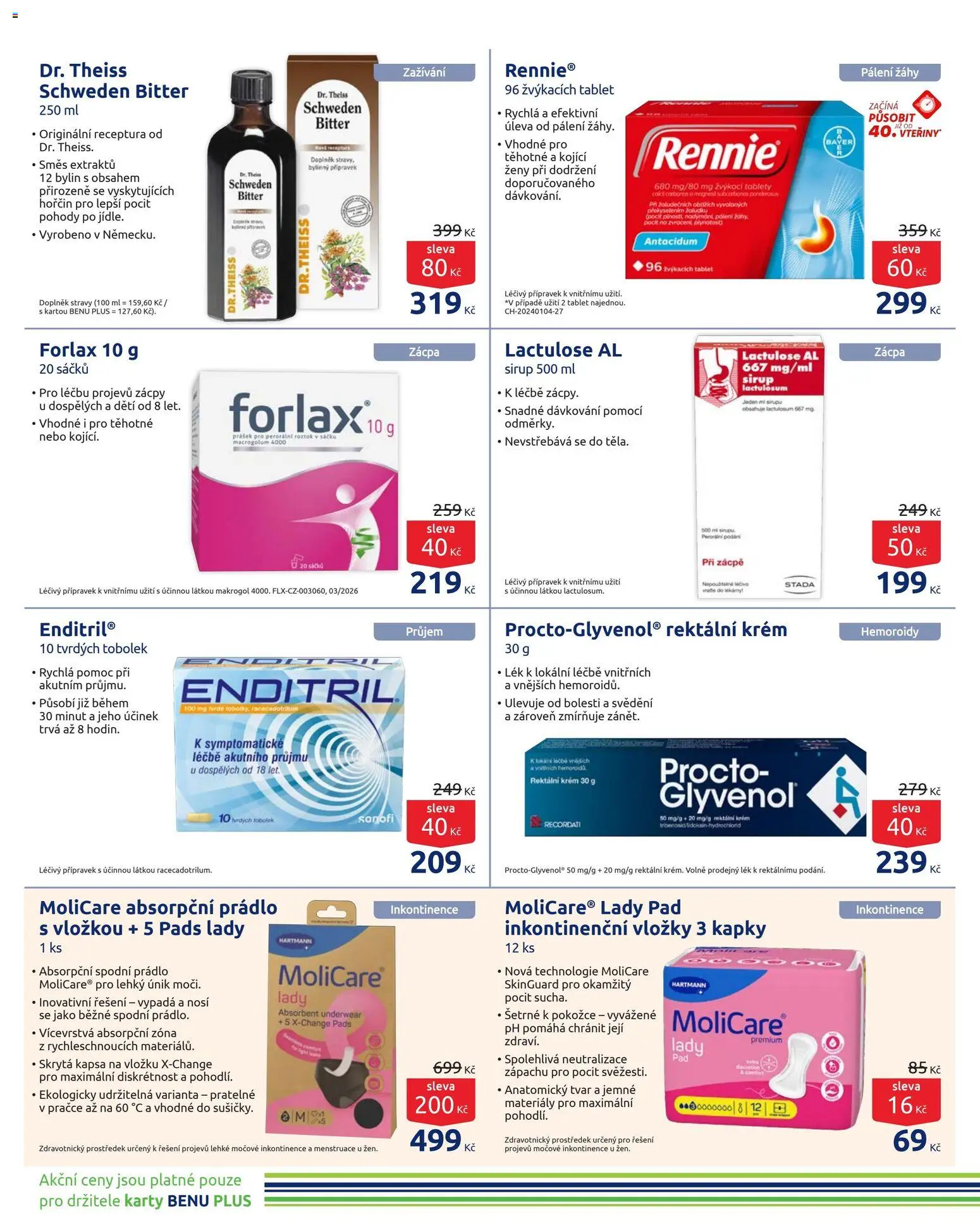 Benu leták od 01.03.2026 | Strana: 12 | Produkty: Spodní prádlo, Vložky, Sirup, Inkontinenční vložky
